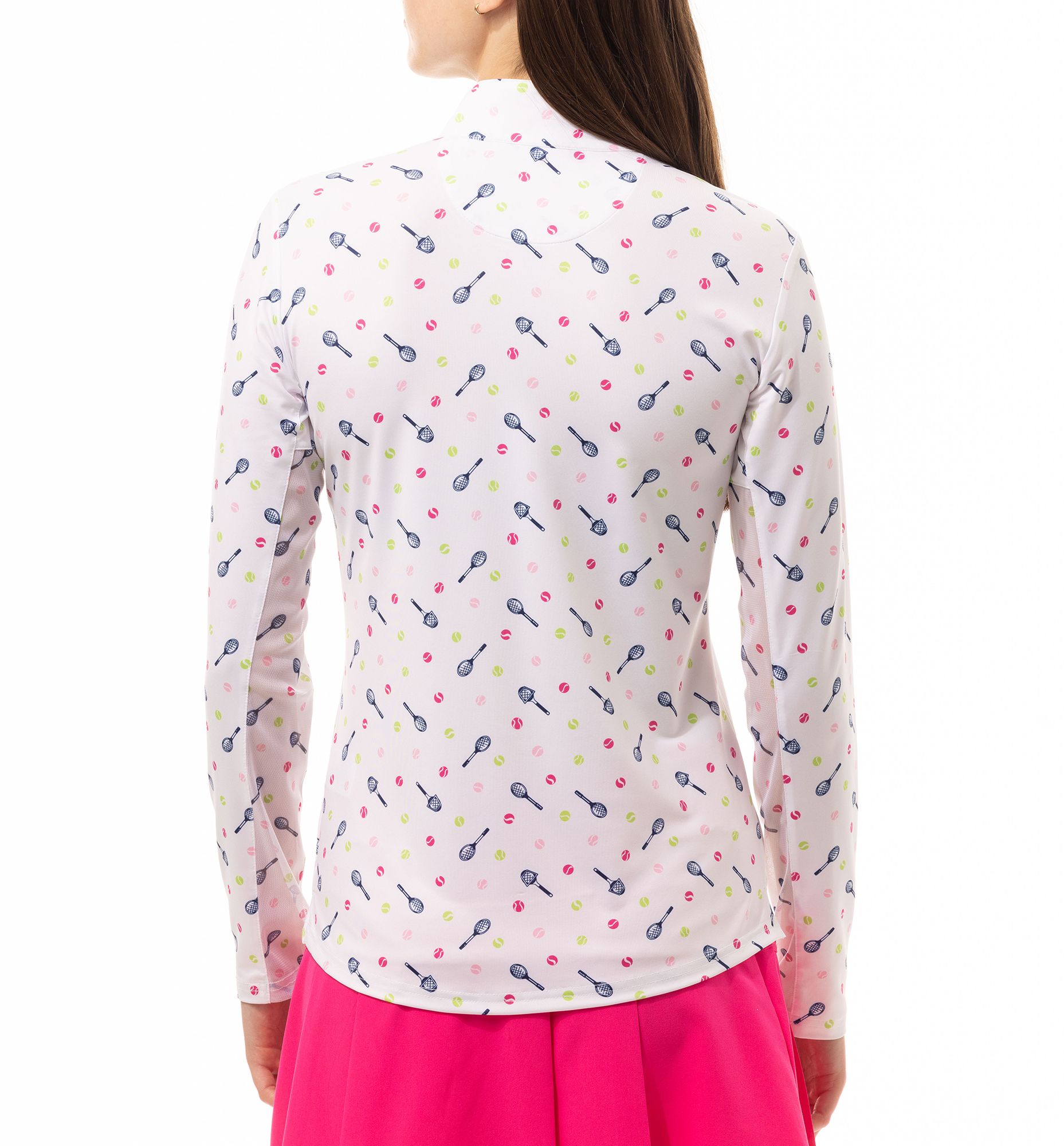 SanSoleil Women's SOLCOOL Print Mock Tennis ¼ Zip product image