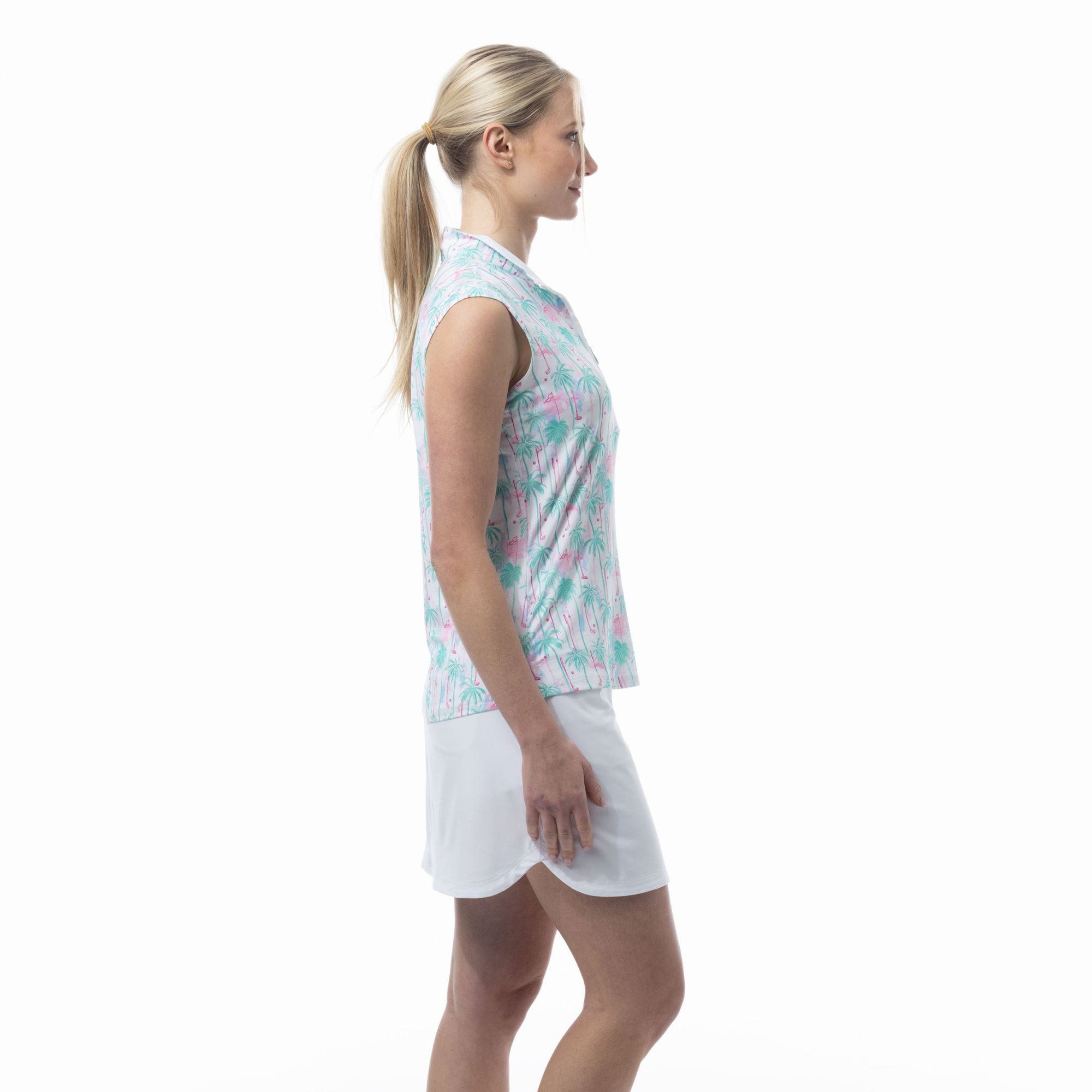 SanSoleil Women's Solcool Sleeveless Mock Neck Golf Shirt product image