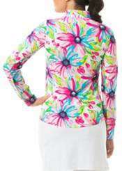San Soleil Women's SoltekIce Long Sleeve Print Mock Neck Golf Shirt product image