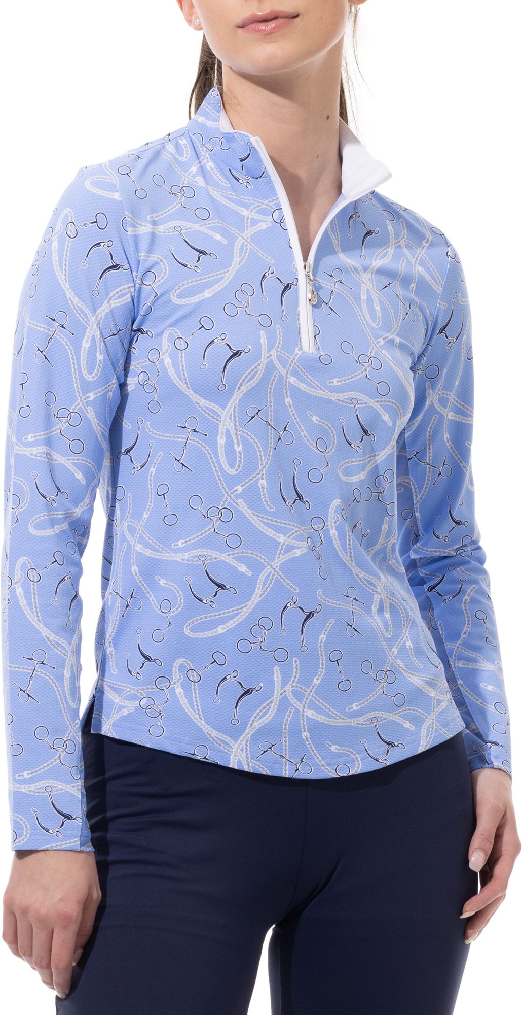 SanSoleil Women's Long Sleeve Printed Mock Neck Shirt product image
