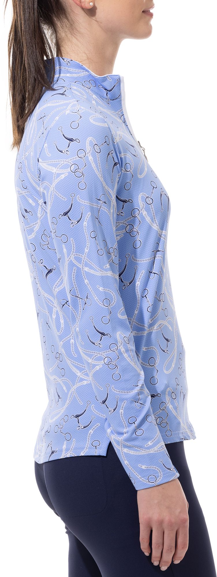 SanSoleil Women's Long Sleeve Printed Mock Neck Shirt product image