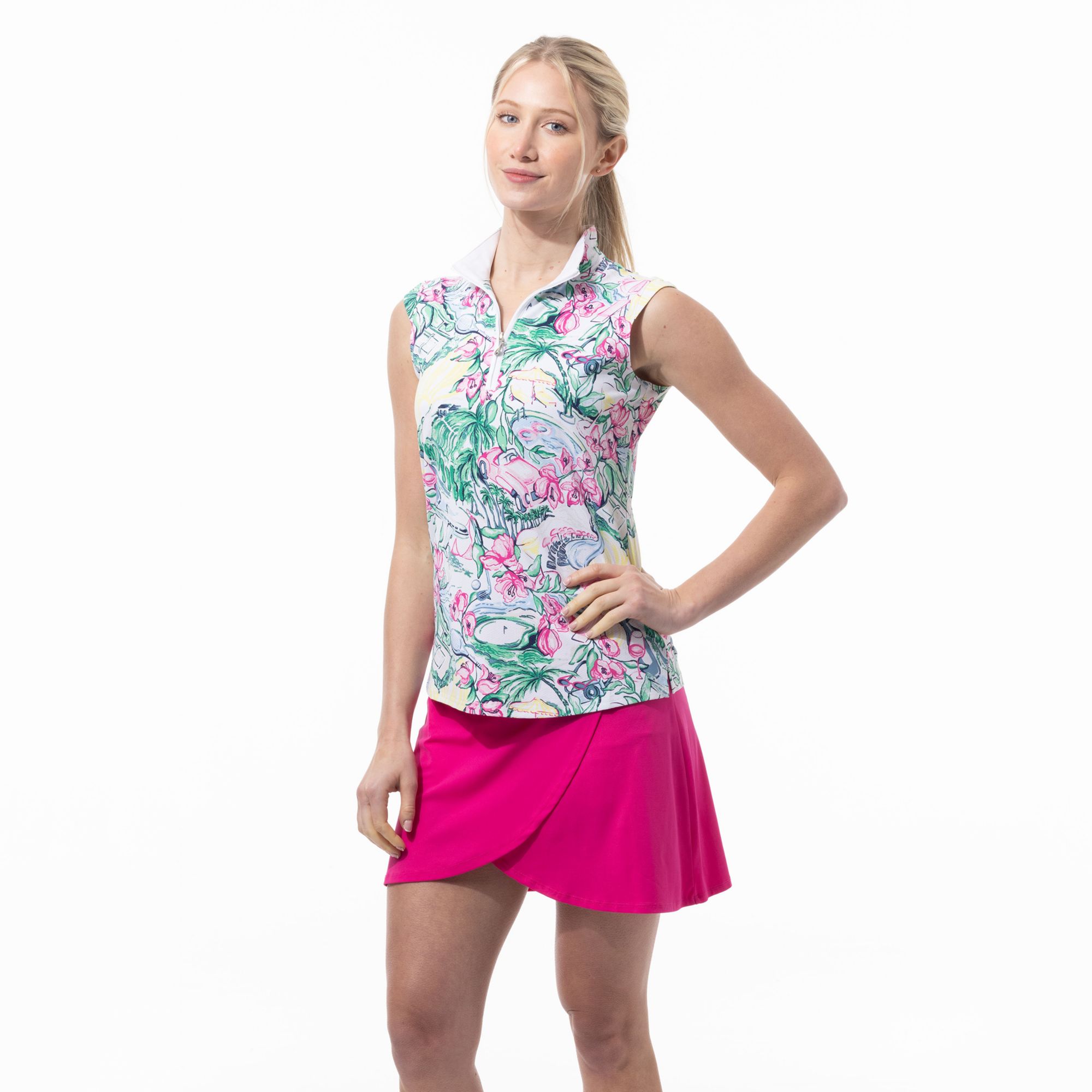 SanSoleil Women's SolTek LUX Sleeveless Mock Neck Shirt product image