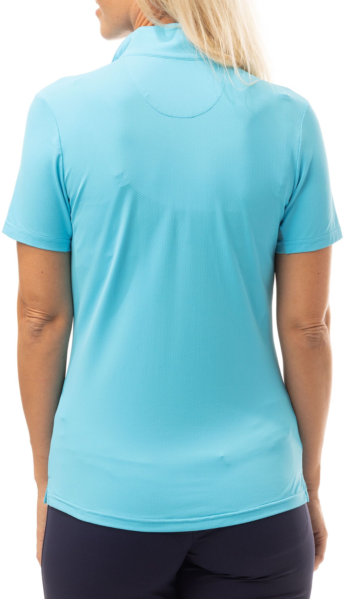 SanSoleil Women's SolTek Mock Neck Short Sleeve Golf Polo product image