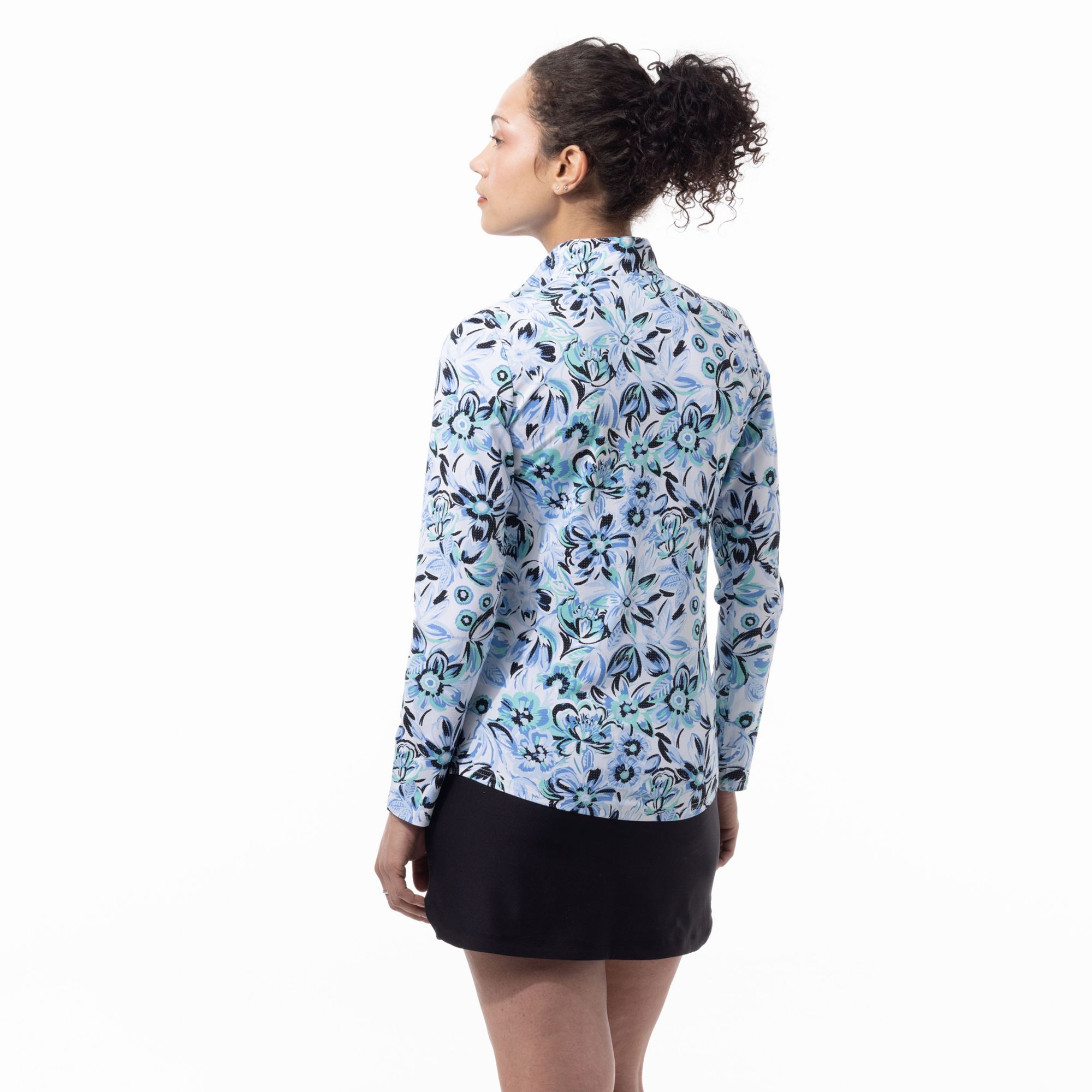 SanSoleil Women's SolAir Long Sleeve Print Golf Mock Neck product image