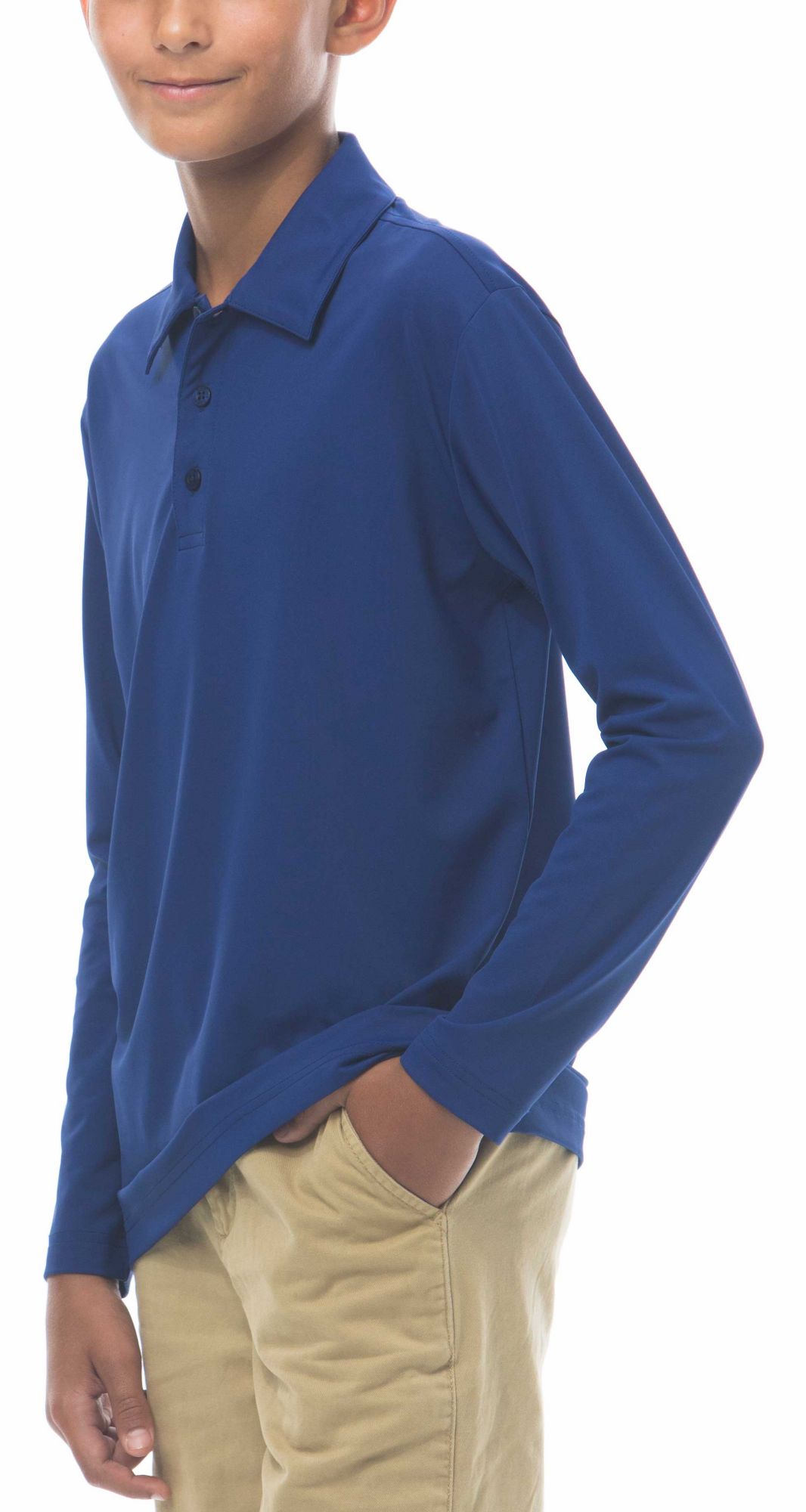 San Soleil Boys' Long Sleeve Polo