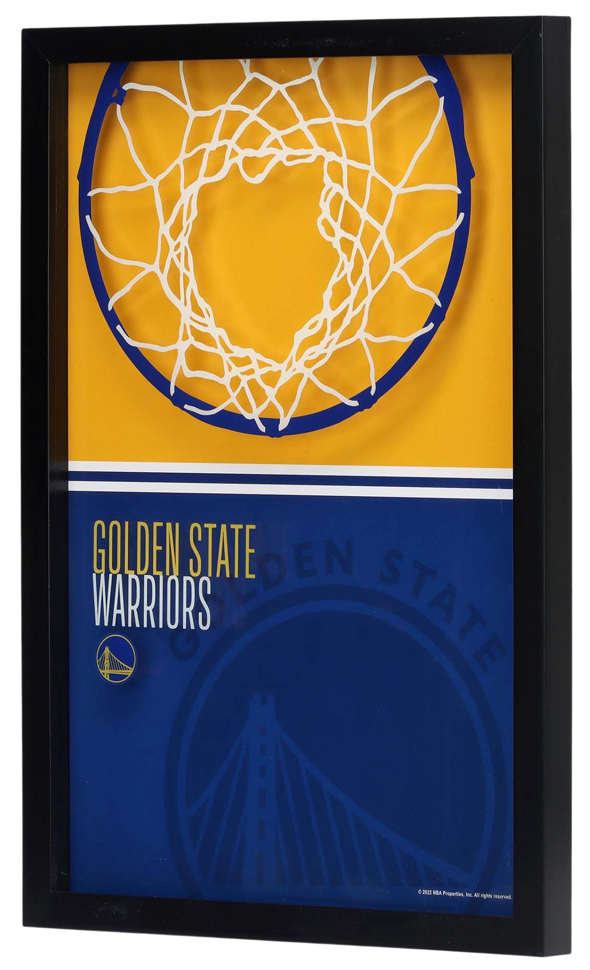 Open Road Golden State Warriors Basketball Hoop Block Printed Glass Wall Decor product image