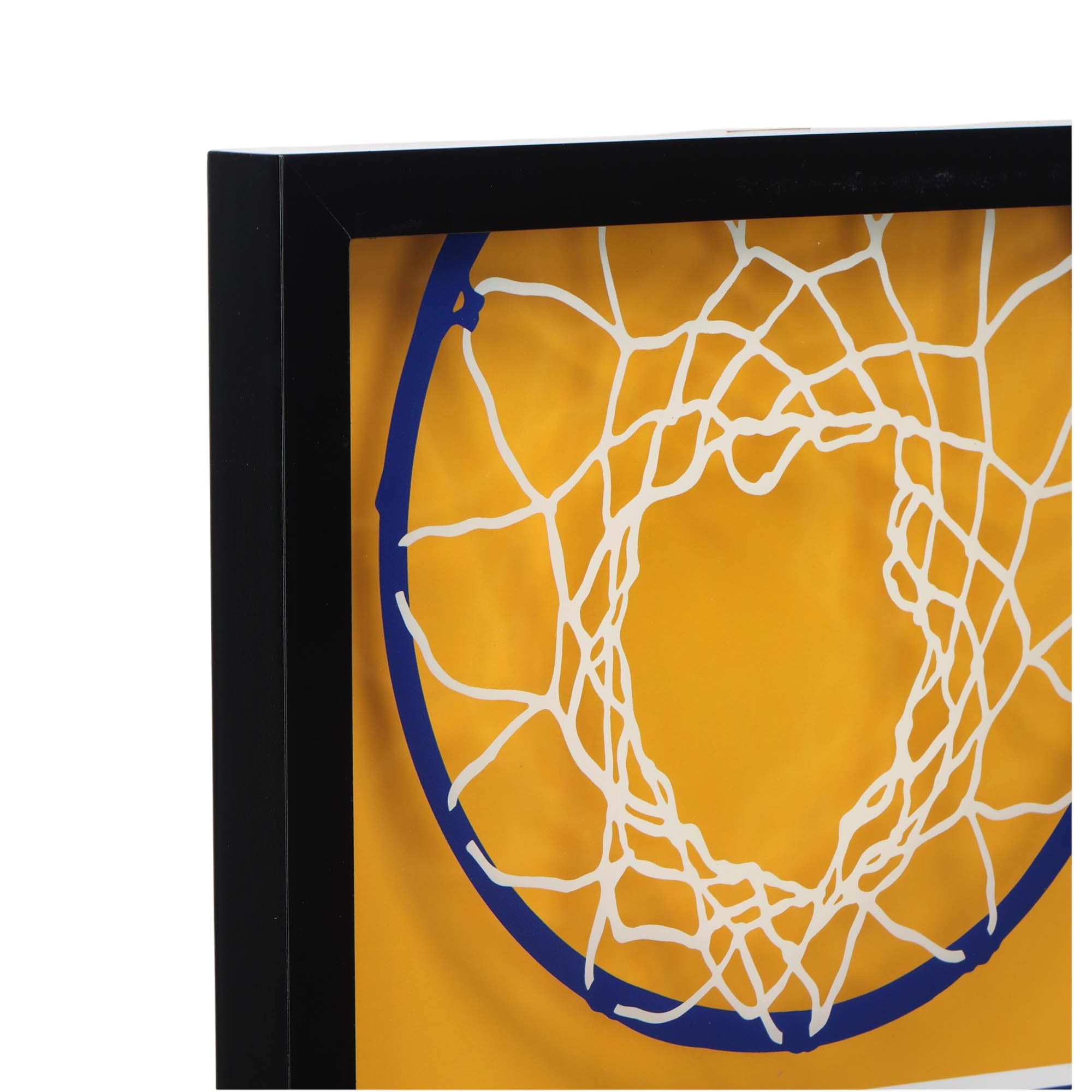 Open Road Golden State Warriors Basketball Hoop Block Printed Glass Wall Decor product image