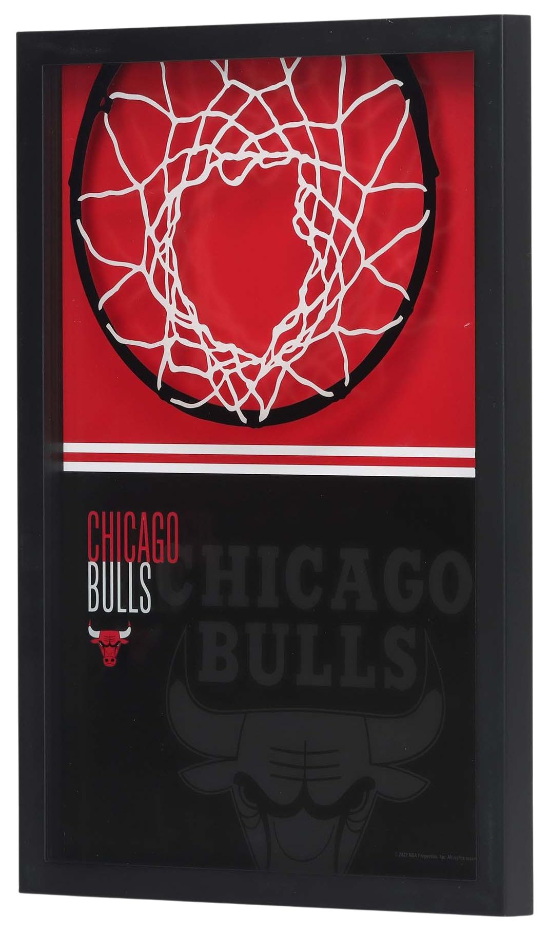 Open Road Chicago Bulls Basketball Hoop Block Printed Glass Wall Decor product image