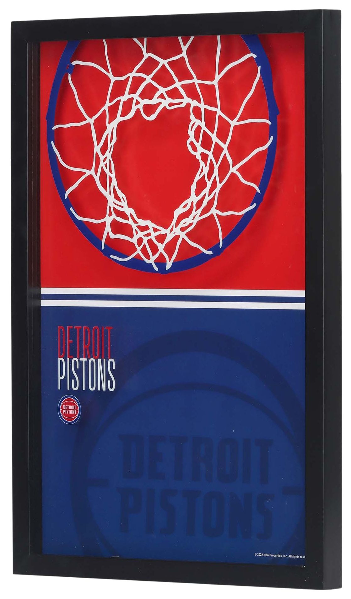 Open Road Detroit Pistons Basketball Hoop Block Printed Glass Wall Decor product image