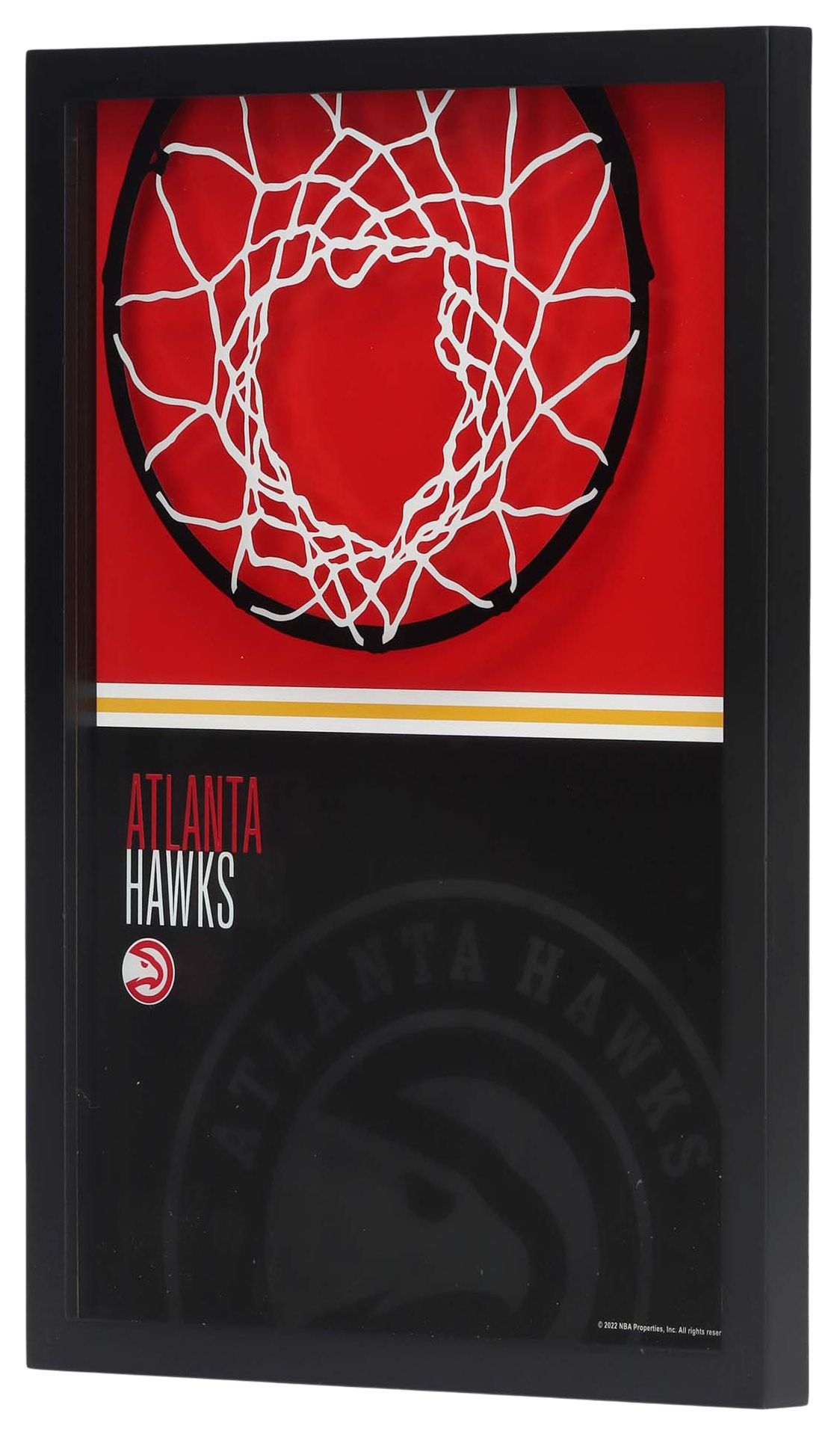 Open Road Atlanta Hawks Basketball Hoop Block Printed Glass Wall Decor product image