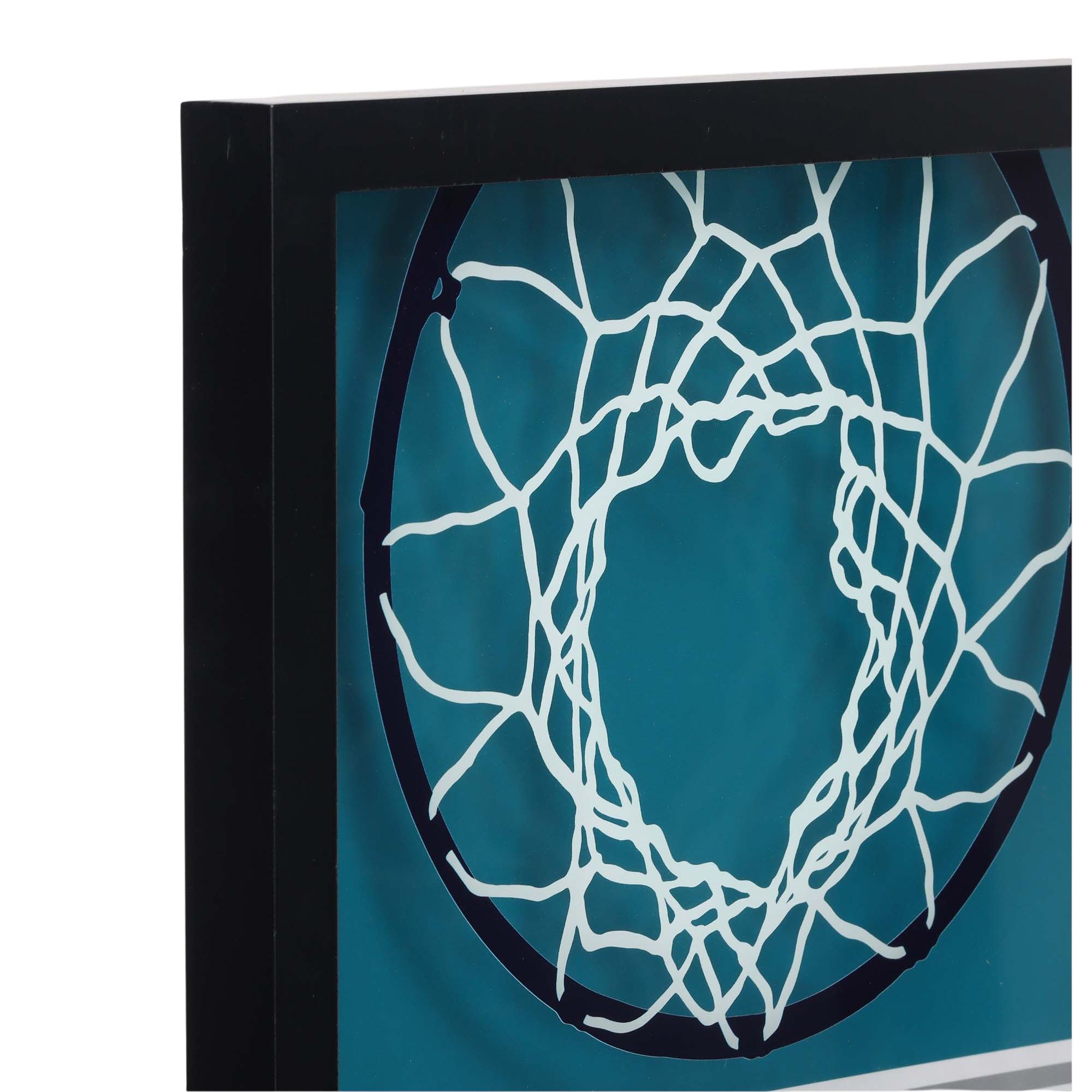 Open Road Charlotte Hornets Basketball Hoop Block Printed Glass Wall Decor product image