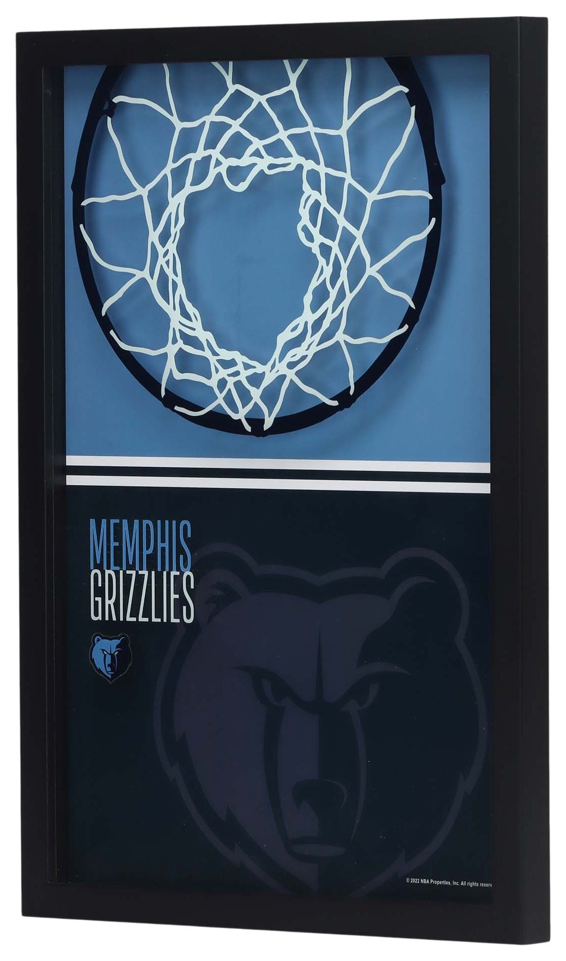 Open Road Memphis Grizzlies Basketball Hoop Block Printed Glass Wall Decor product image