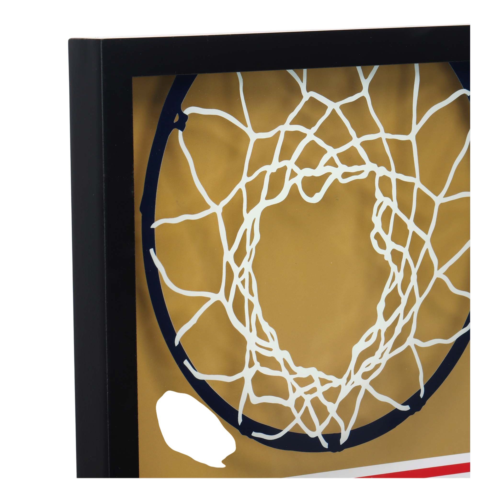 Open Road New Orleans Pelicans Basketball Hoop Block Printed Glass Wall Decor product image