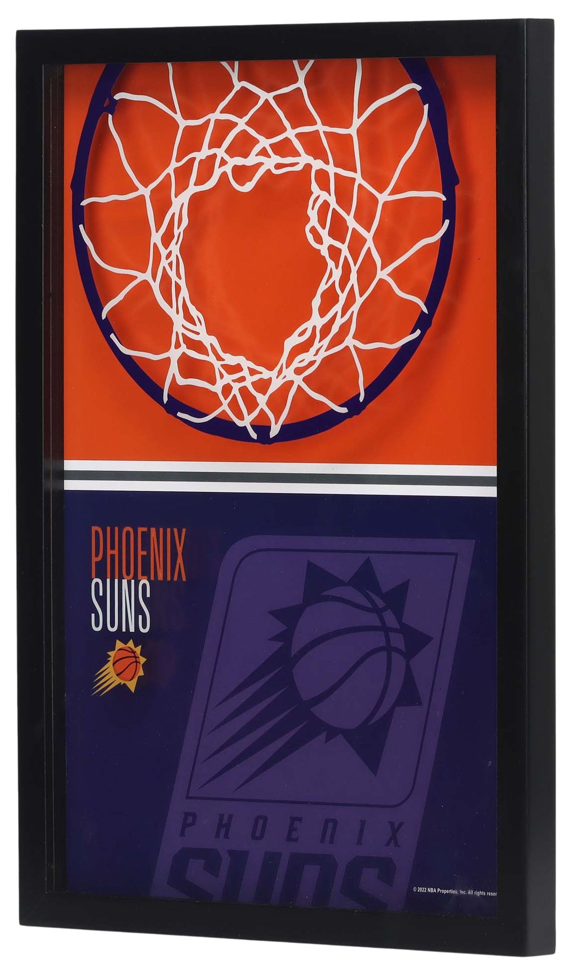 Open Road Phoenix Suns Basketball Hoop Block Printed Glass Wall Decor product image