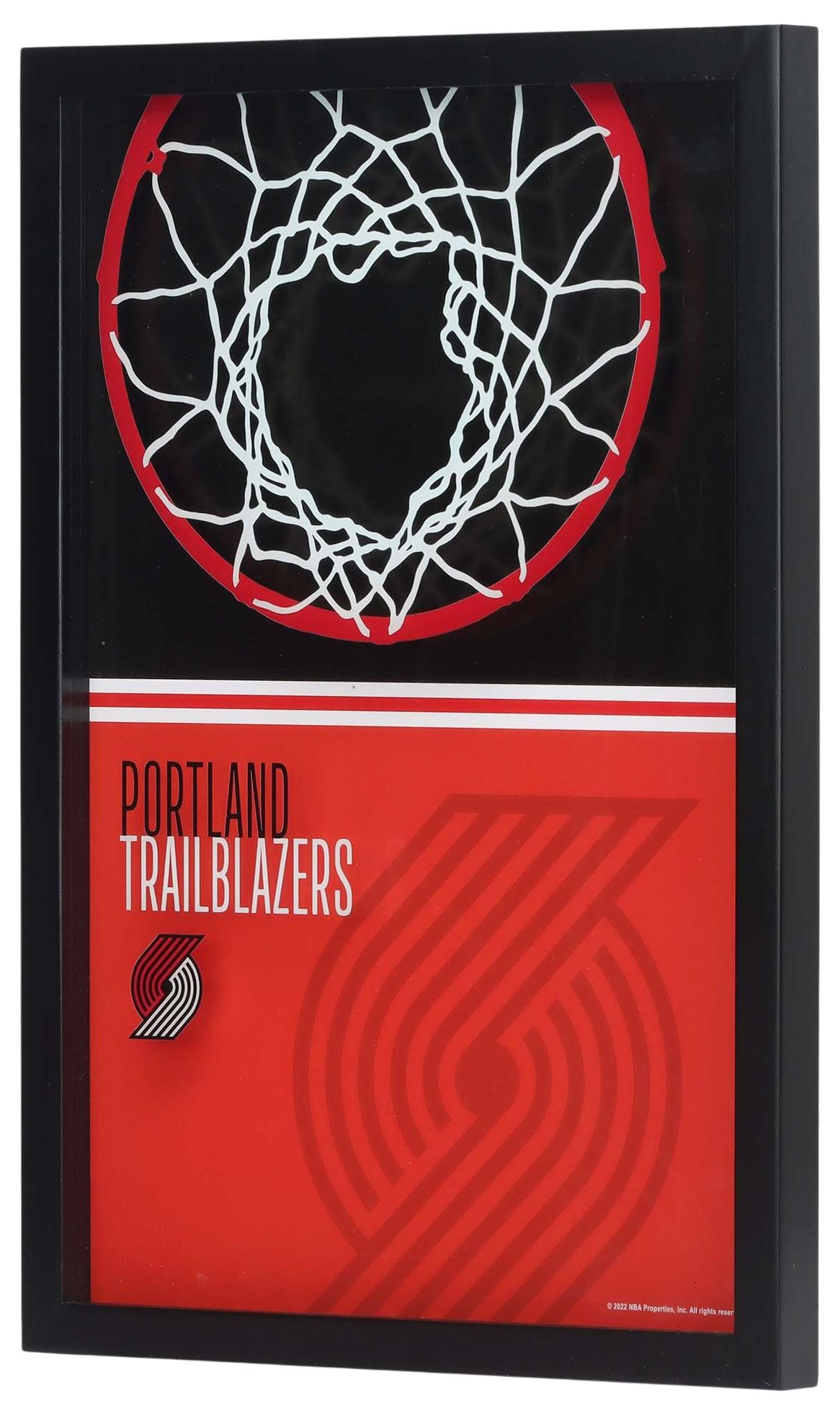 Open Road Portland Trail Blazers Basketball Hoop Block Printed Glass Wall Decor product image