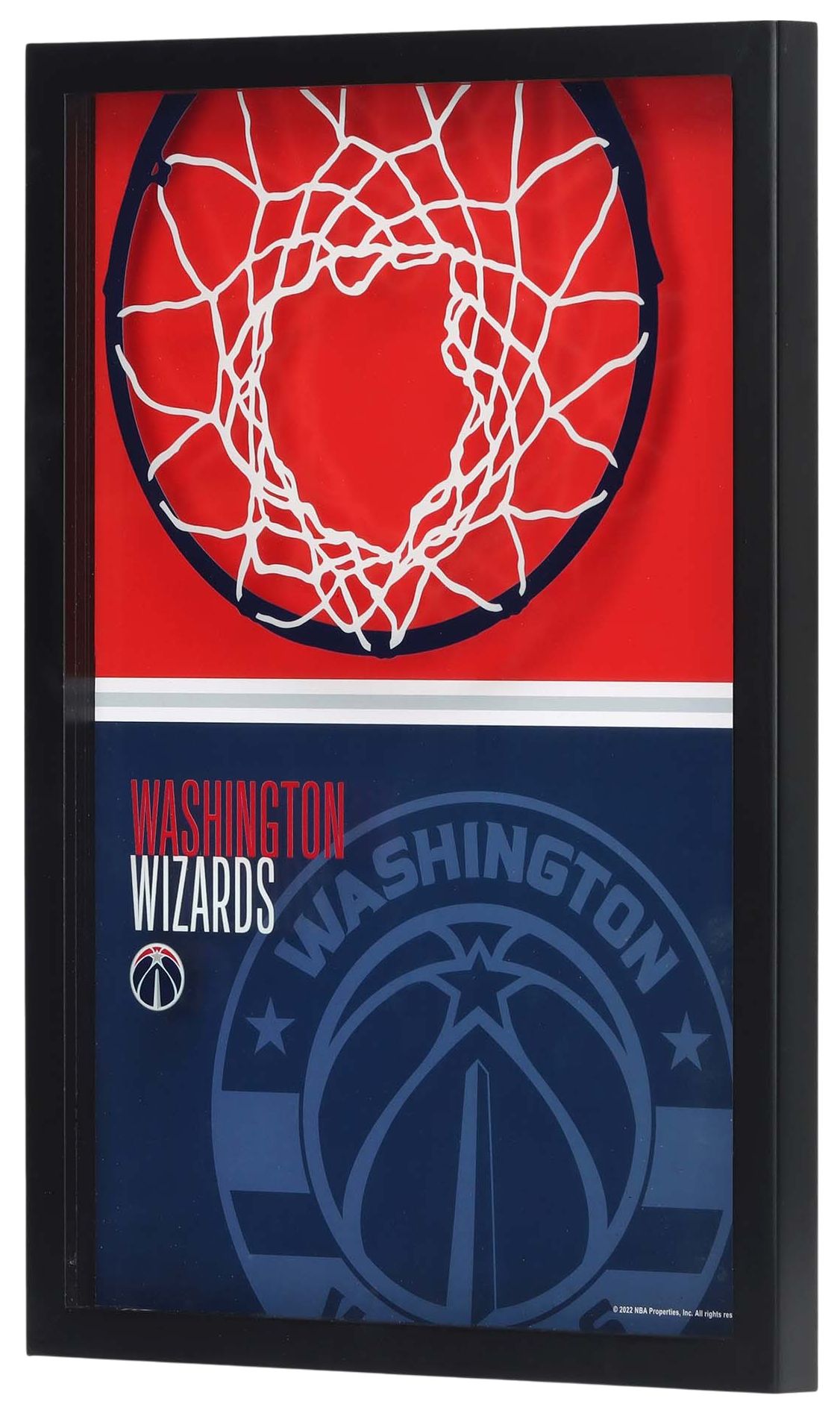 Open Road Washington Wizards Basketball Hoop Block Printed Glass Wall Decor product image