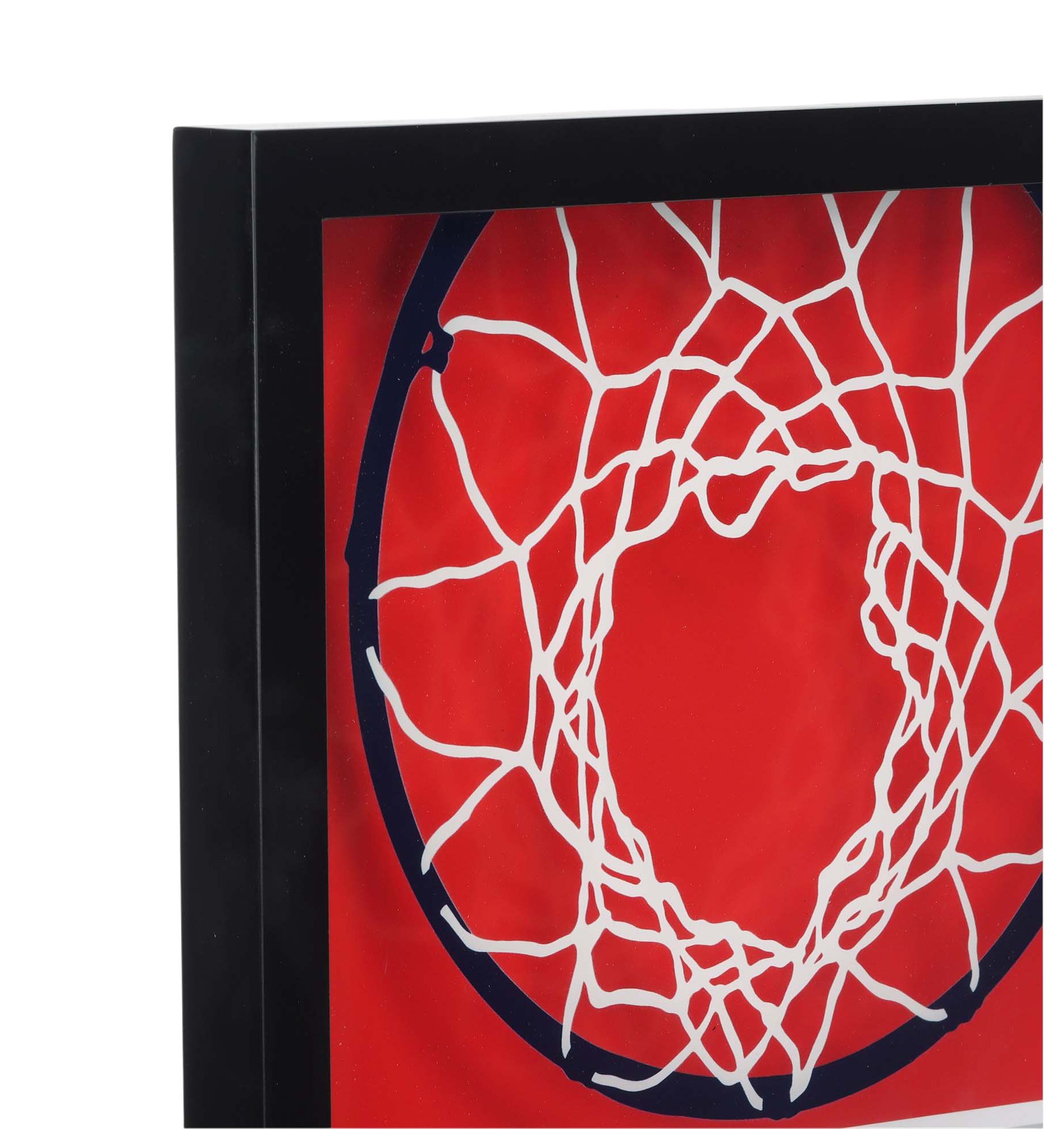 Open Road Washington Wizards Basketball Hoop Block Printed Glass Wall Decor product image