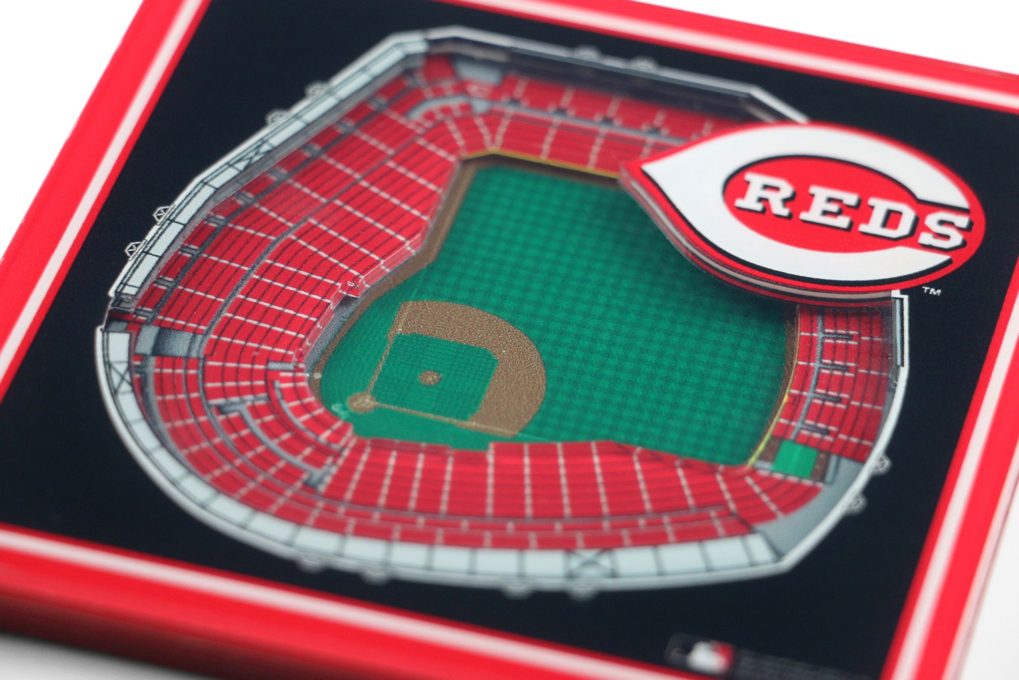 YouTheFan Cincinnati Reds Stadium View Coaster Set product image
