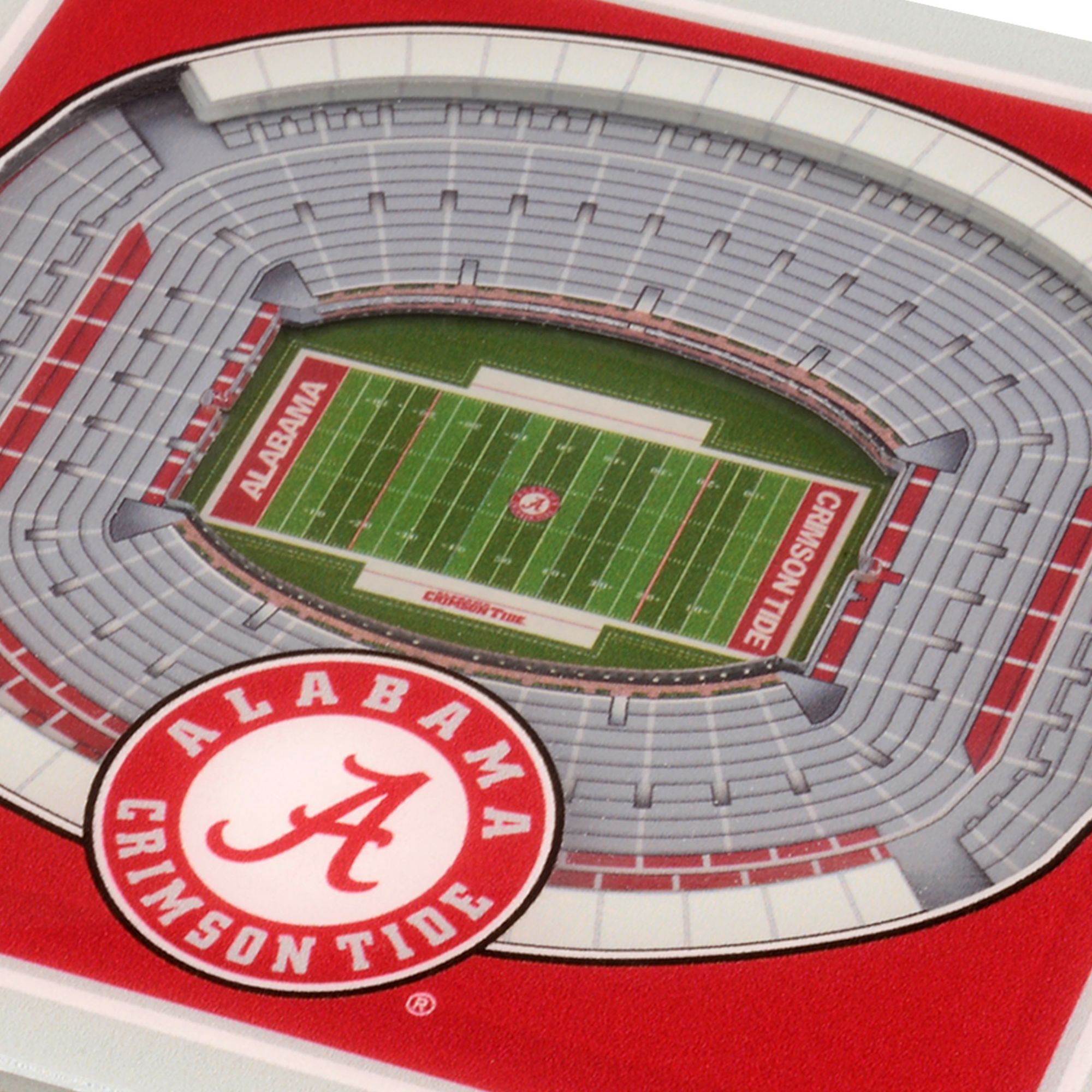 You the Fan Alabama Crimson Tide 3D Stadium Views Coaster Set