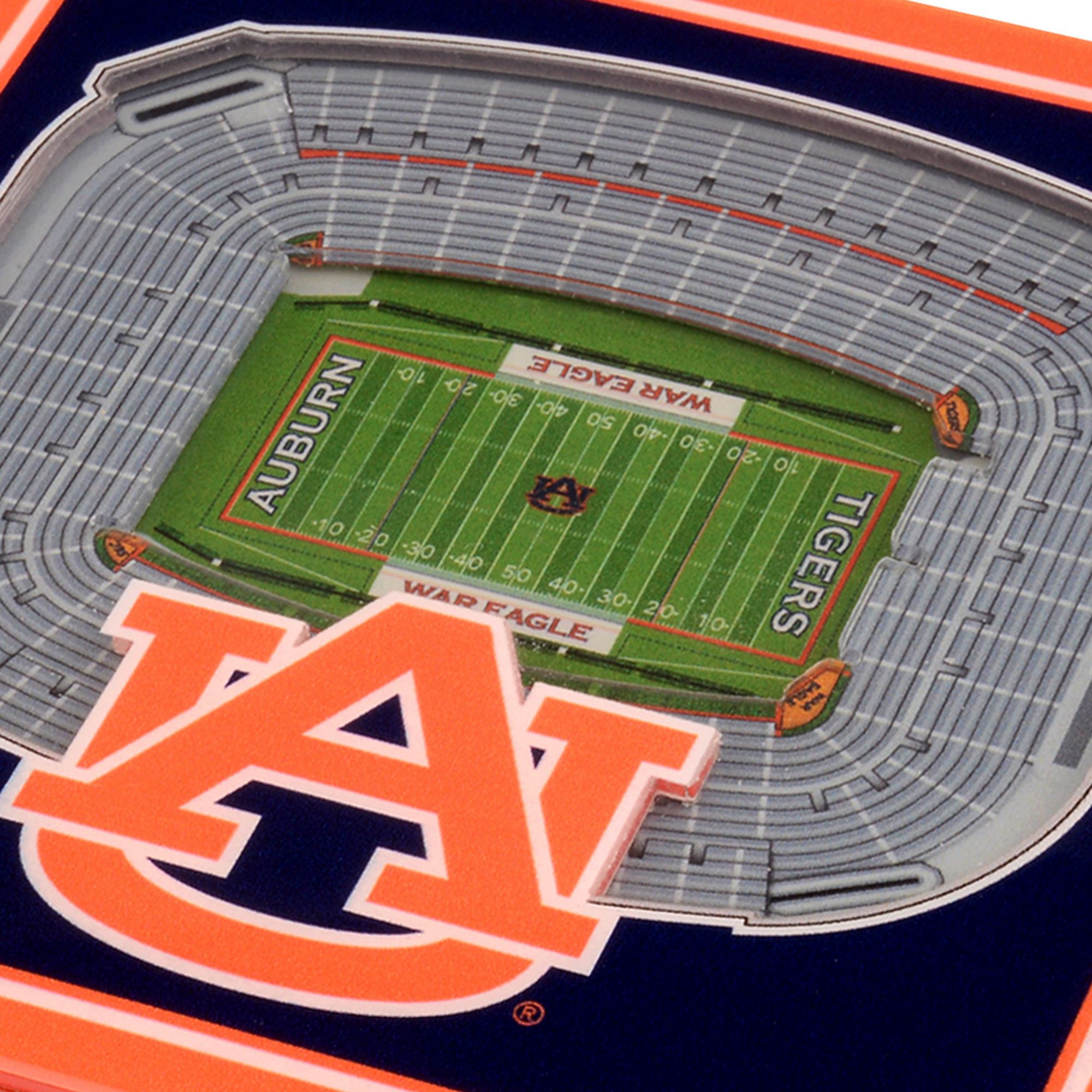 YouTheFan Auburn Tigers Stadium View Coaster Set product image