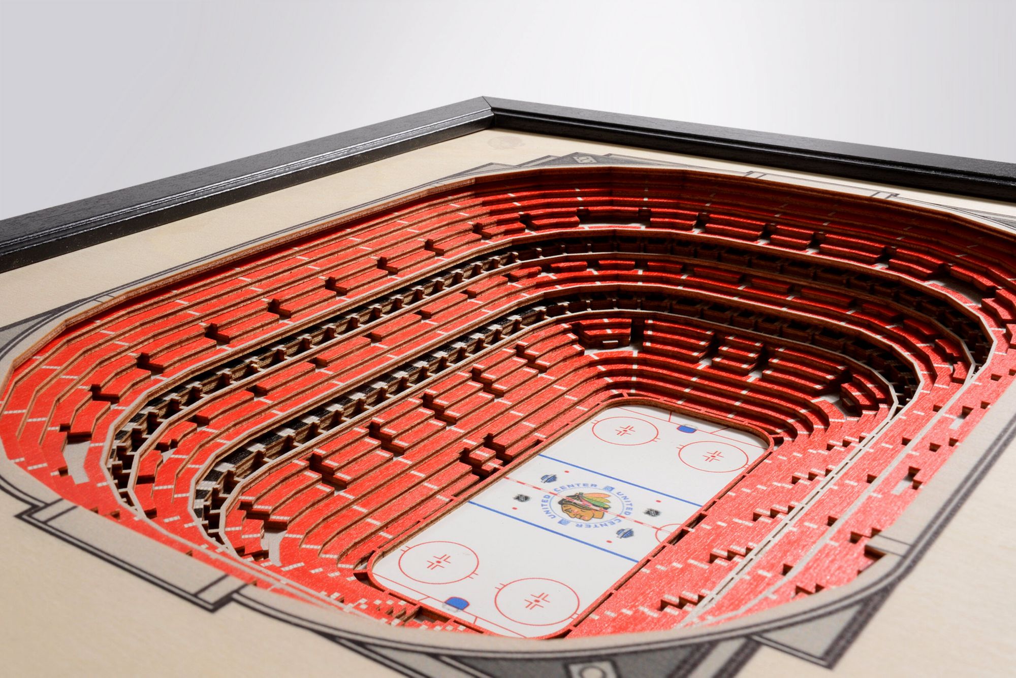 YouTheFan Chicago Blackhawks 25-Layer StadiumViews 3D Wall Art product image