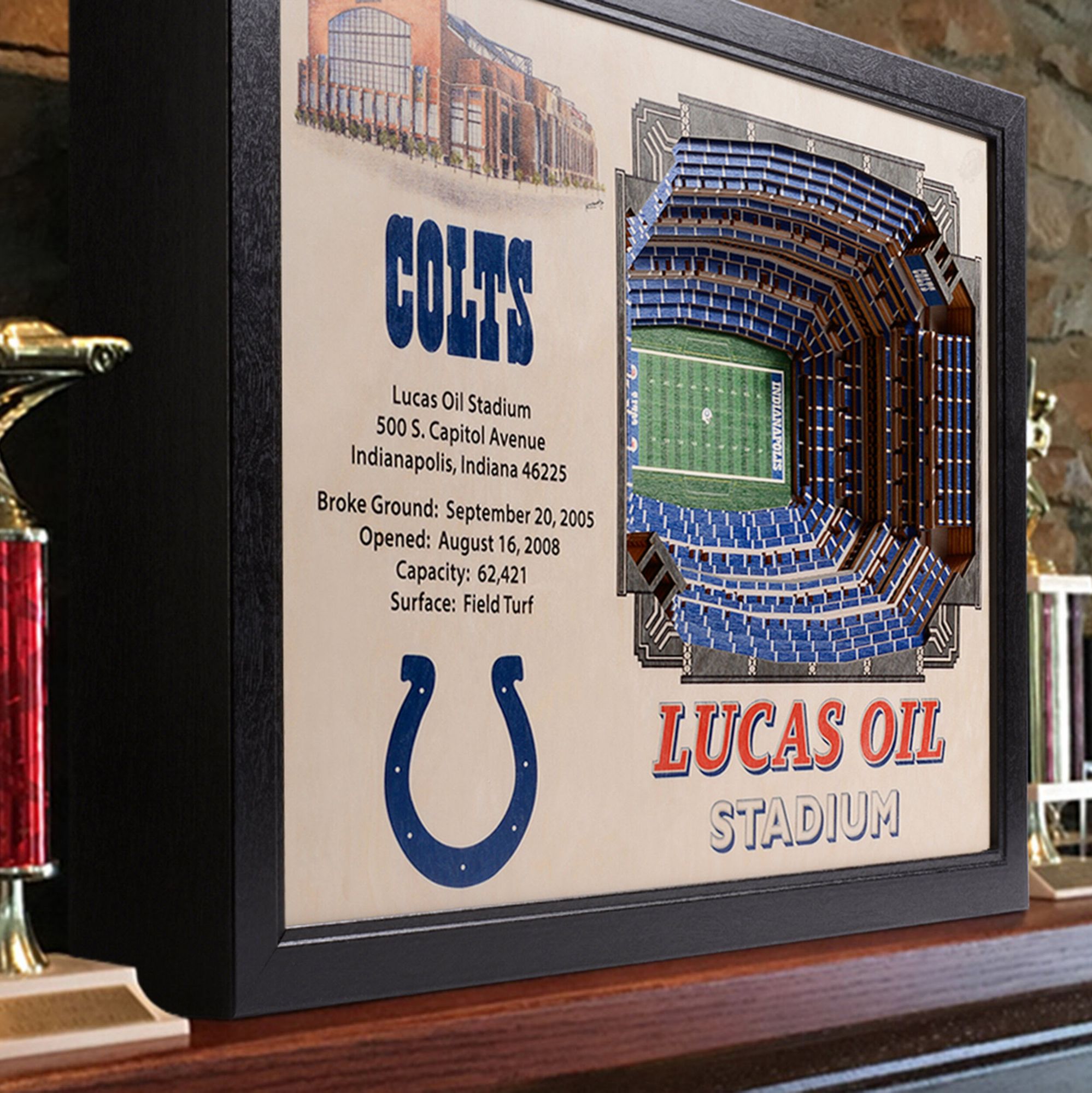 YouTheFan Indianapolis Colts 25-Layer StadiumViews 3D Wall Art product image