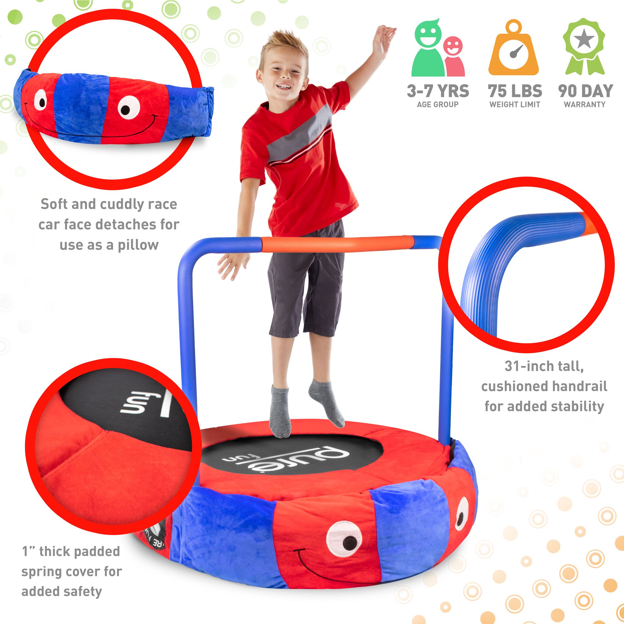 Pure Fun Race Car Plush Jumper Trampoline product image