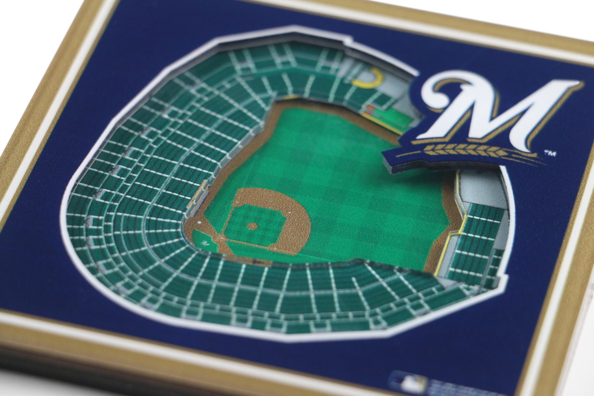 YouTheFan Milwaukee Brewers Stadium View Coaster Set product image