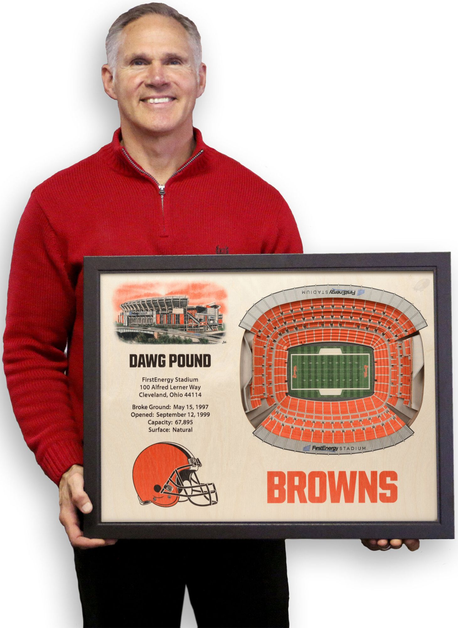 You the Fan Cleveland Browns 25-Layer StadiumViews 3D Wall Art