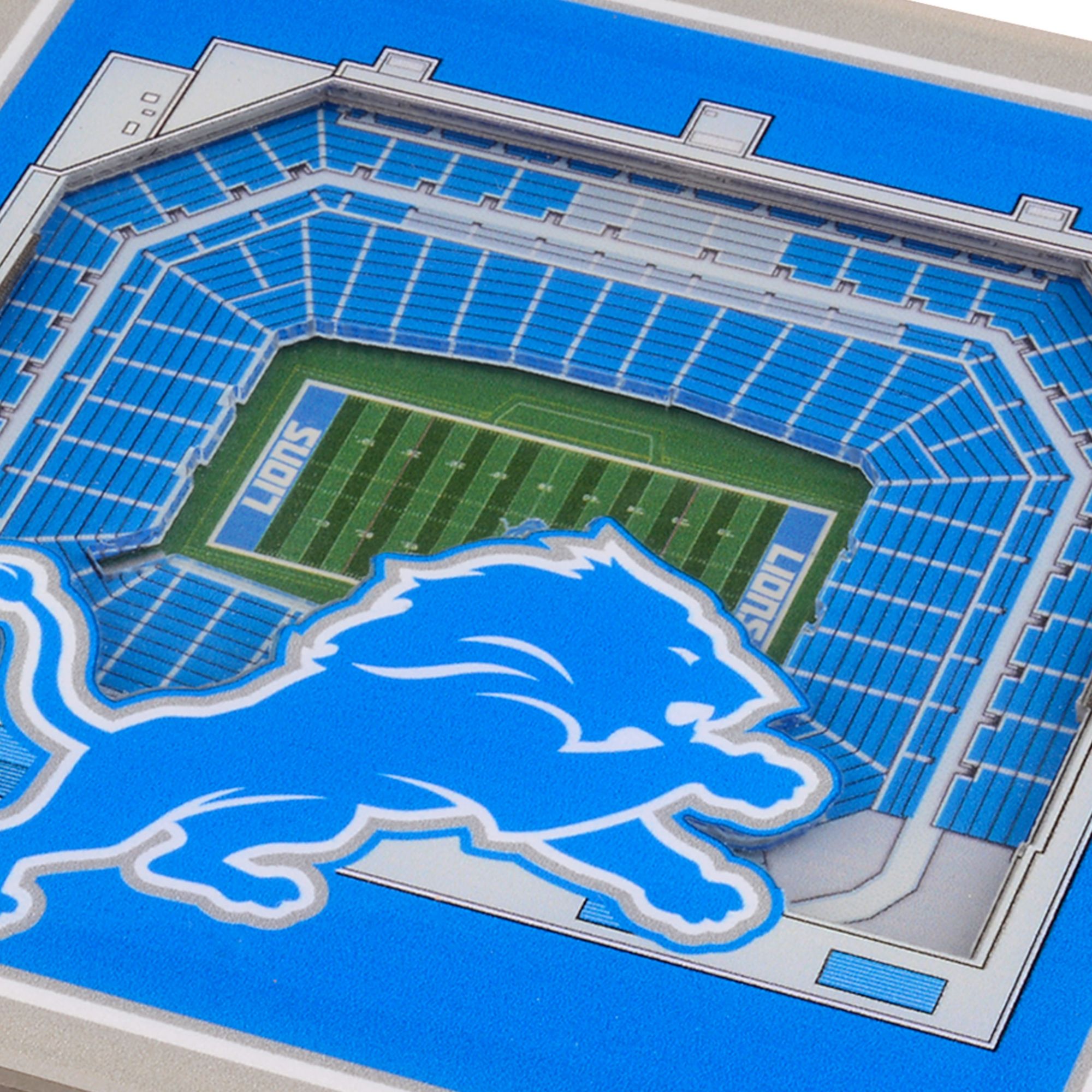 YouTheFan Detroit Lions Stadium View Coaster Set product image
