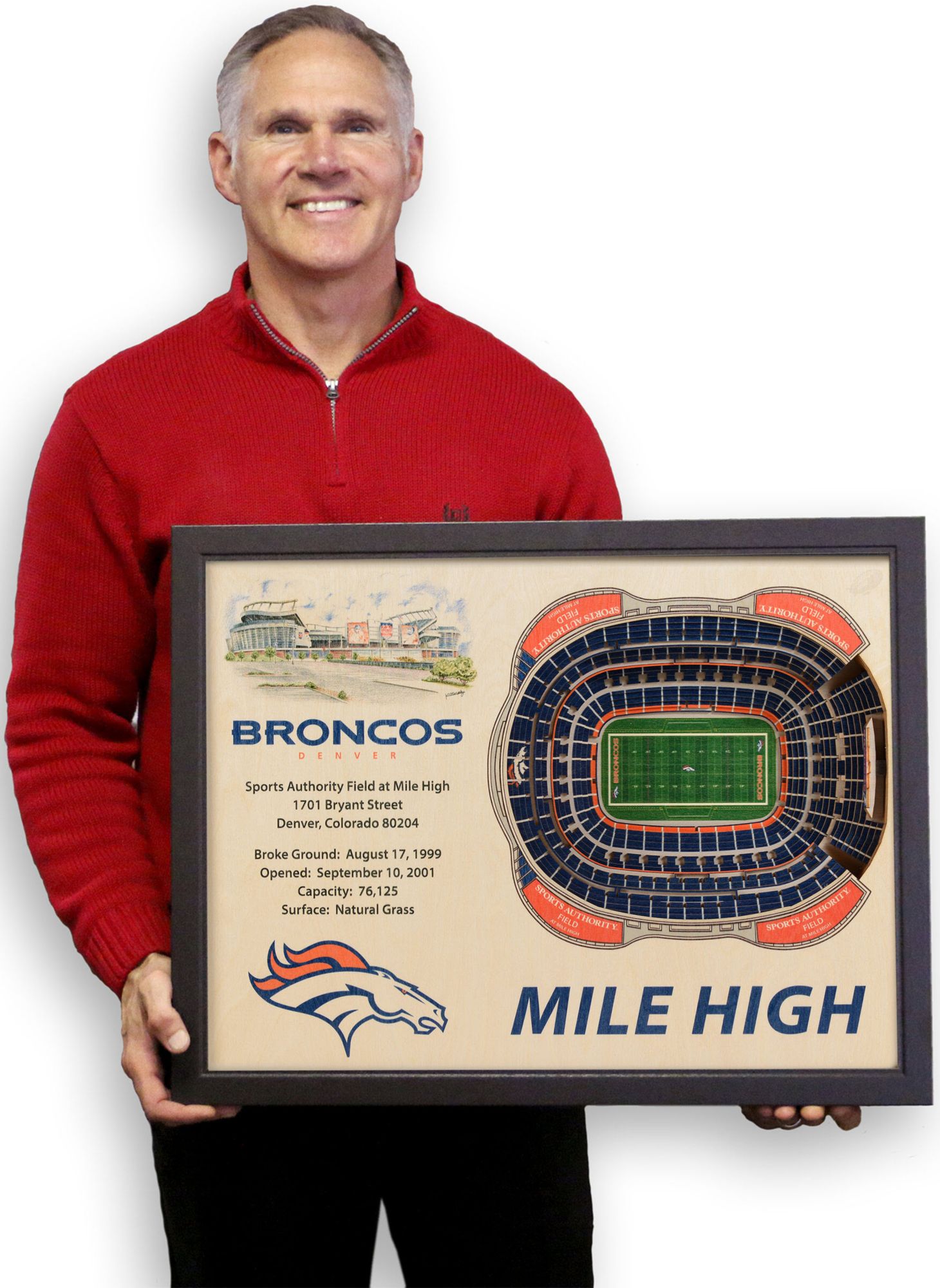 You the Fan Denver Broncos 25-Layer StadiumViews 3D Wall Art product image
