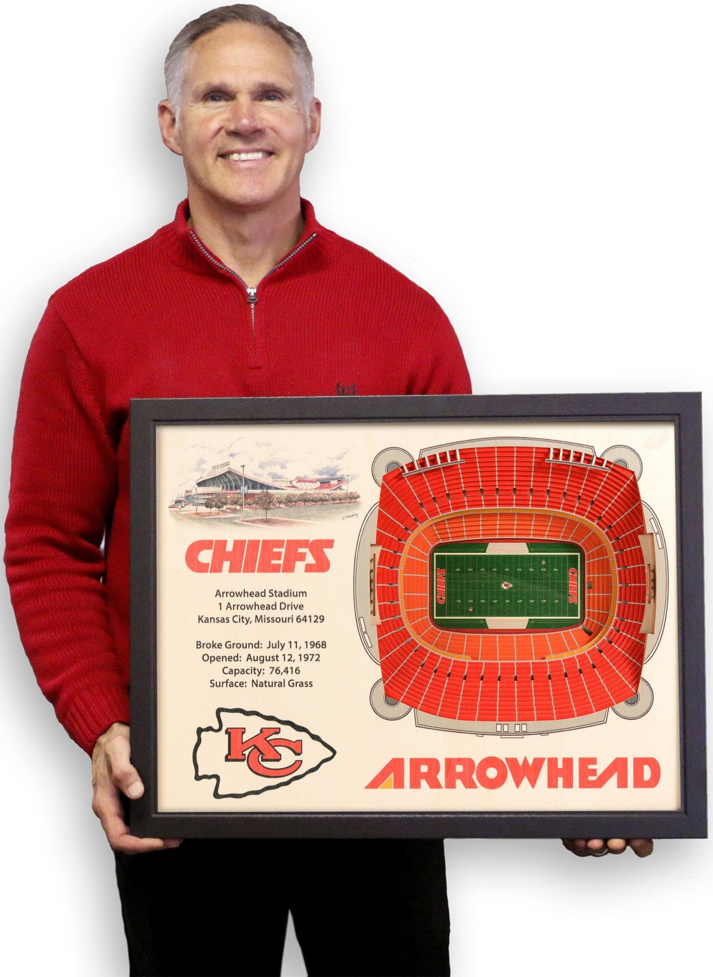 You the Fan Kansas City Chiefs 25-Layer StadiumViews 3D Wall Art