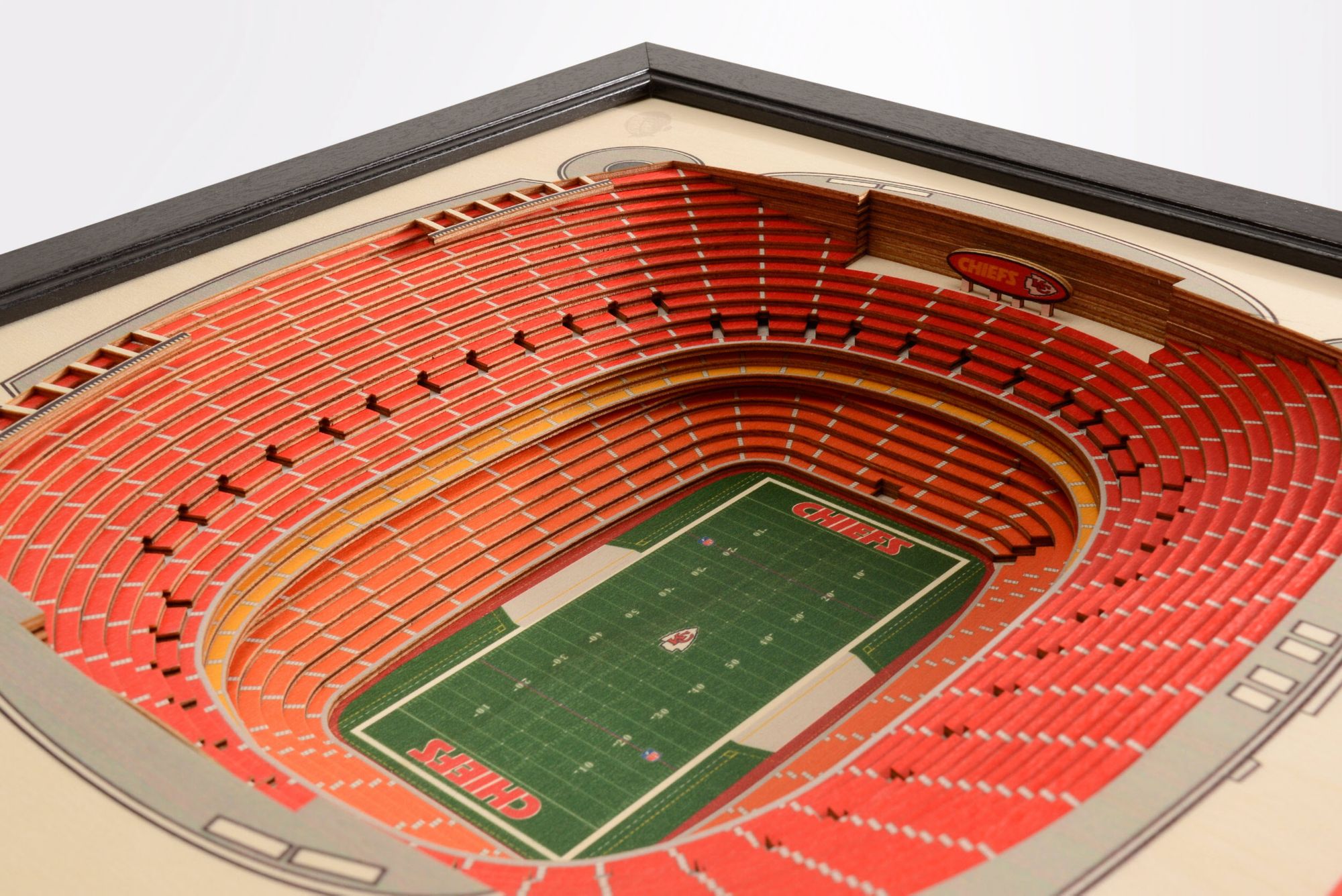 YouTheFan Kansas City Chiefs 25-Layer StadiumViews 3D Wall Art product image