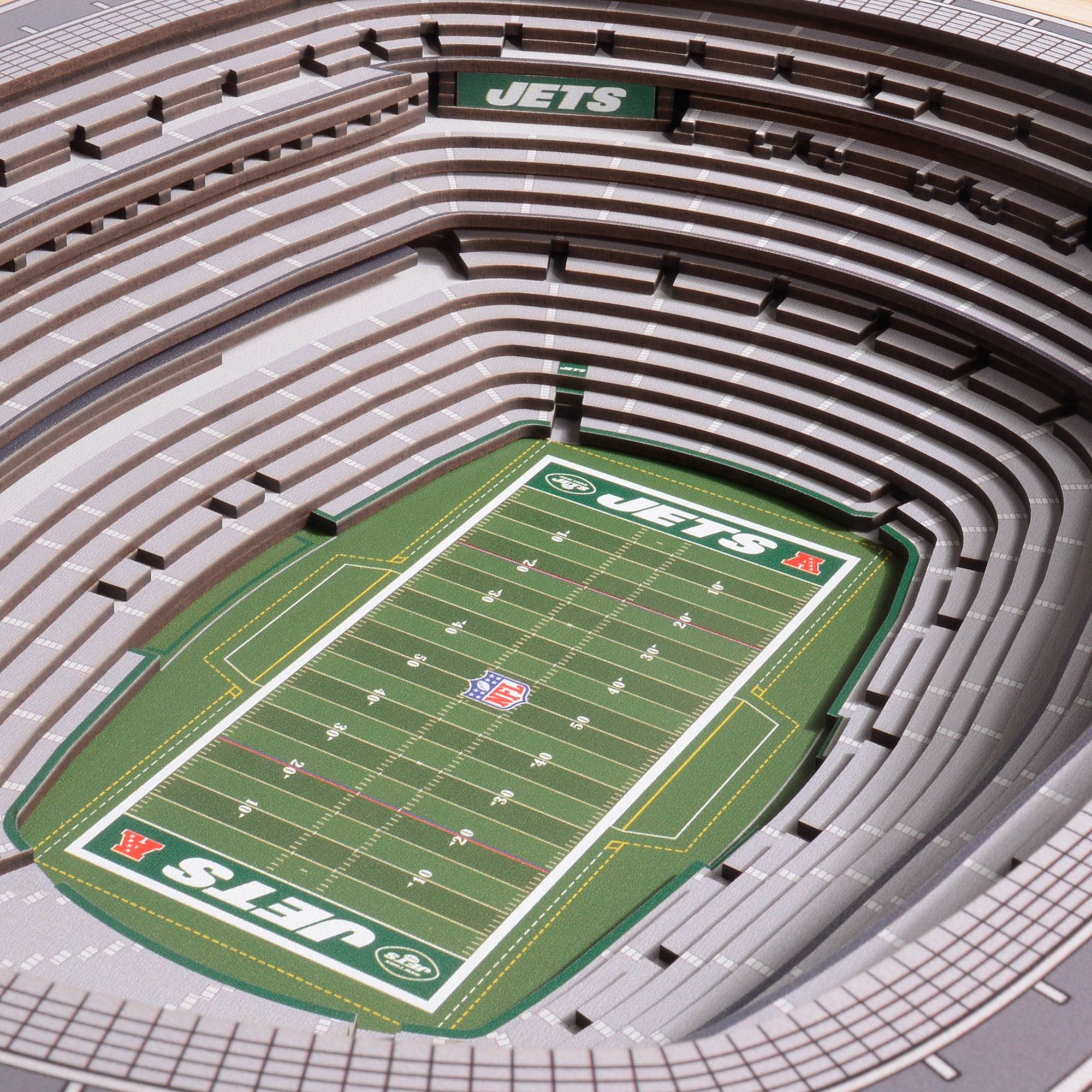 YouTheFan New York Jets 25-Layer StadiumViews 3D Wall Art product image