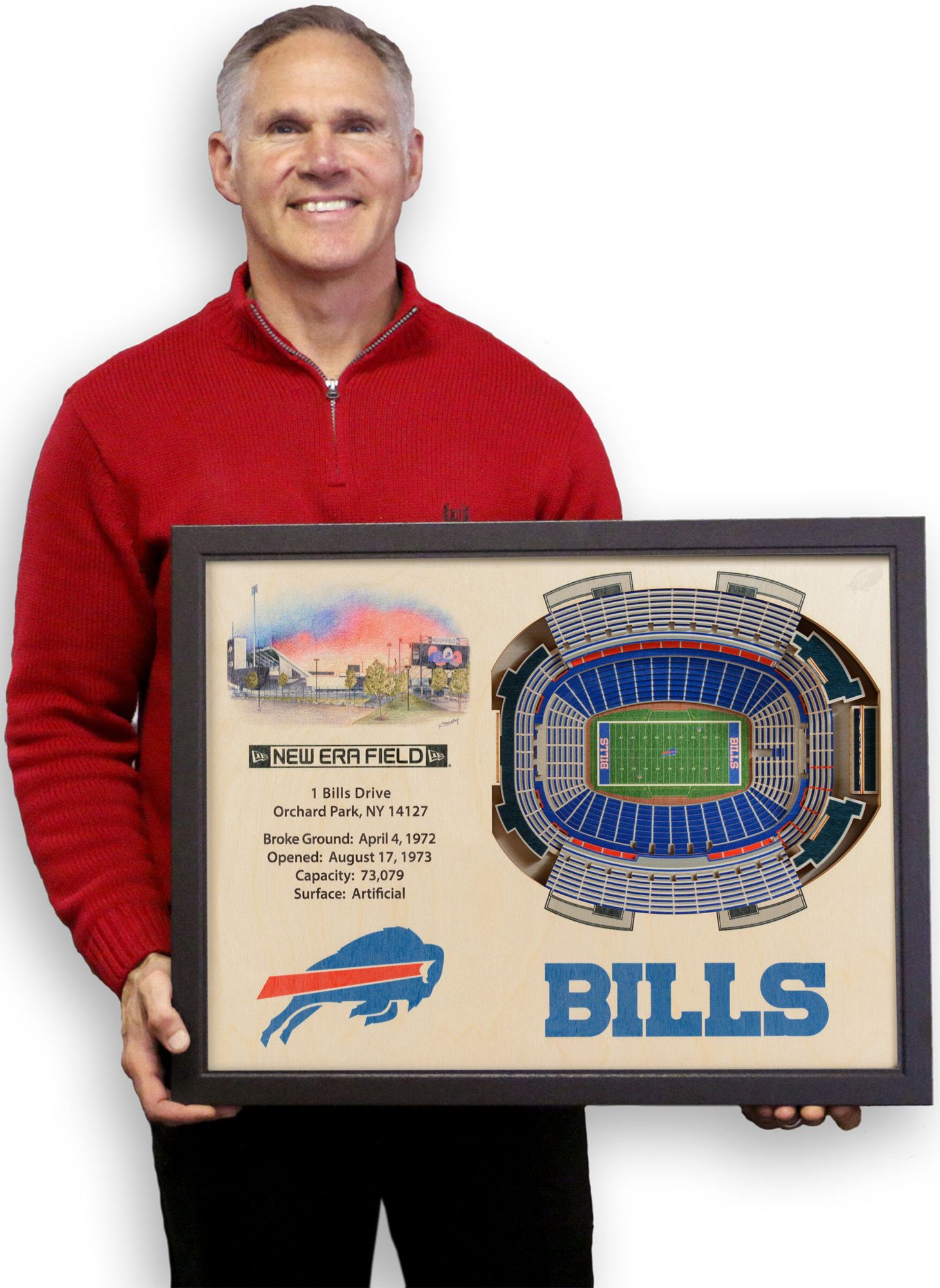 YouTheFan Buffalo Bills 25-Layer StadiumViews 3D Wall Art product image