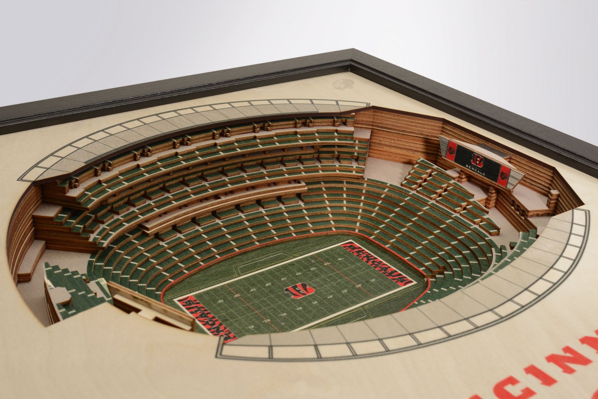 YouTheFan Cincinnati Bengals 25-Layer StadiumViews 3D Wall Art product image