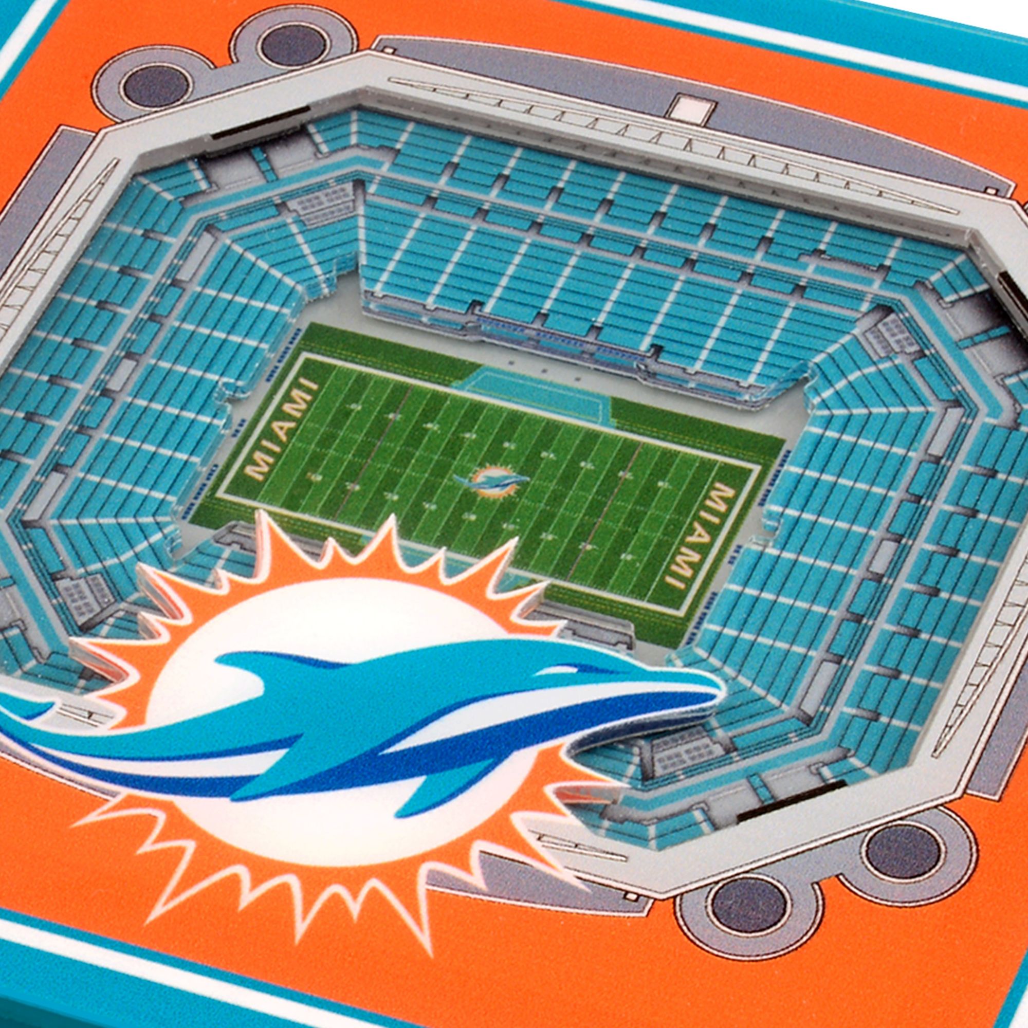 YouTheFan Miami Dolphins Stadium View Coaster Set product image