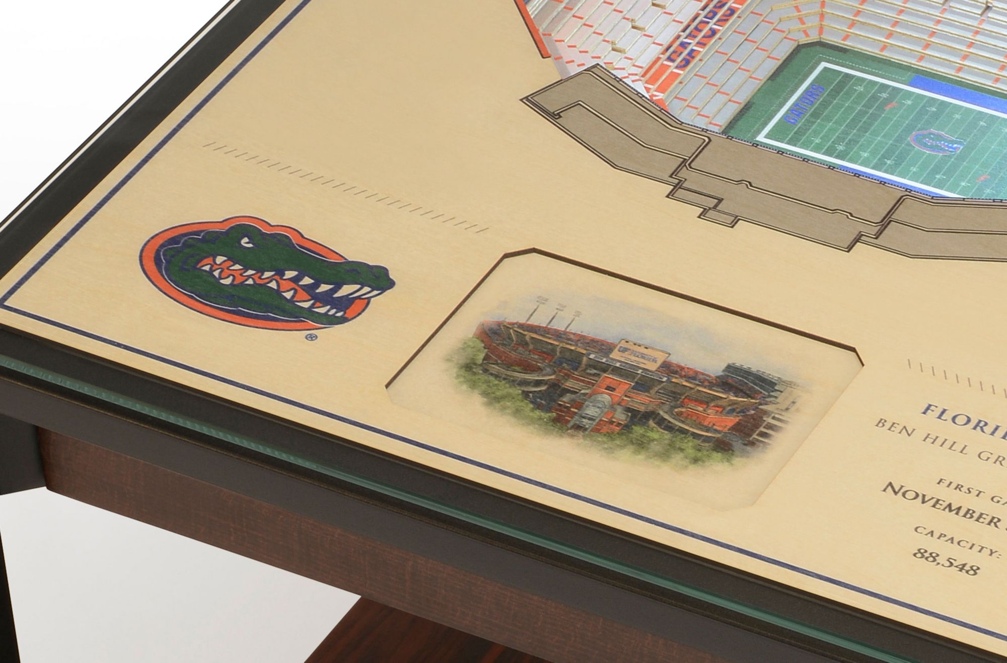 You The Fan Florida Gators 25-Layer StadiumViews Lighted End Table