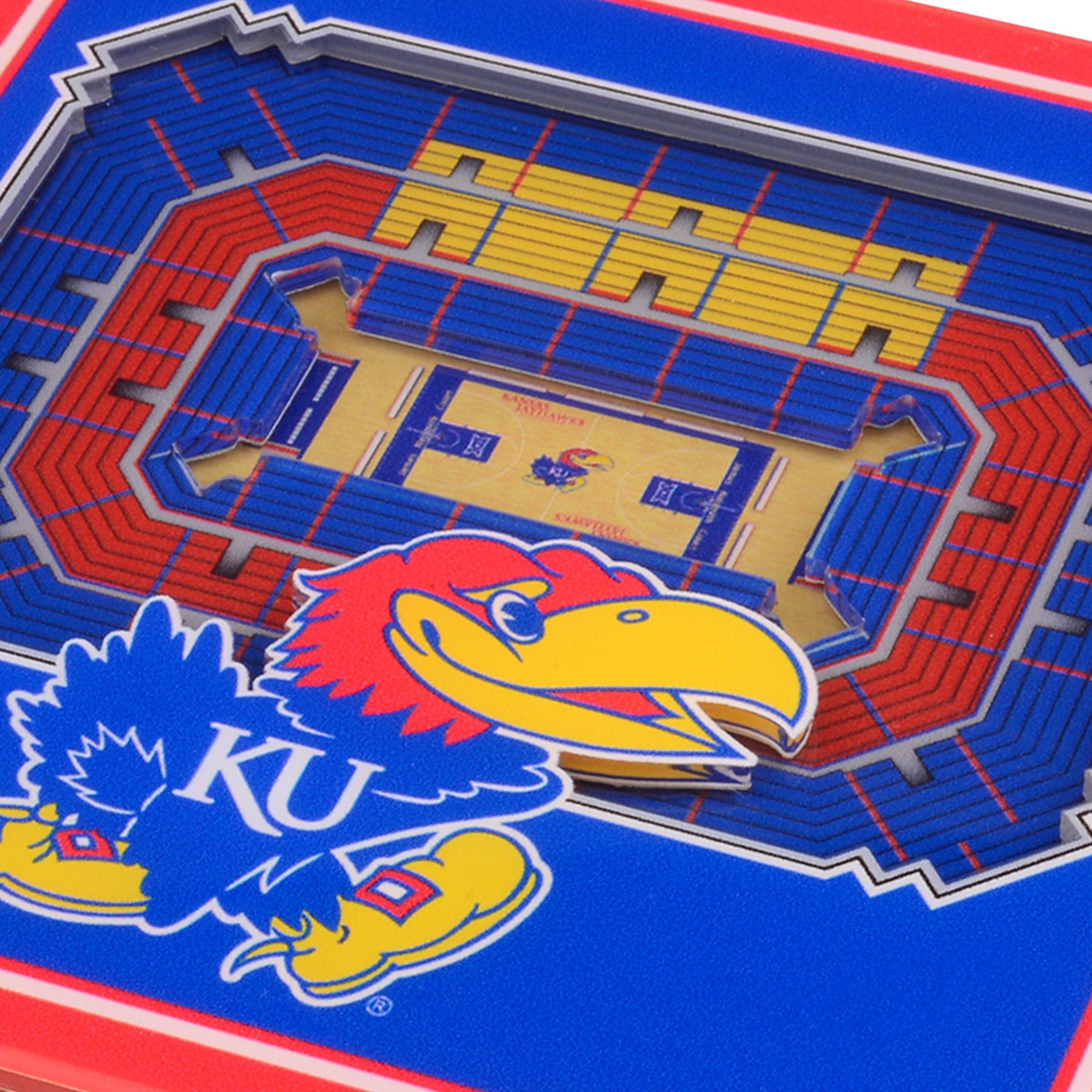 YouTheFan Kansas Jayhawks Stadium View Coaster Set product image