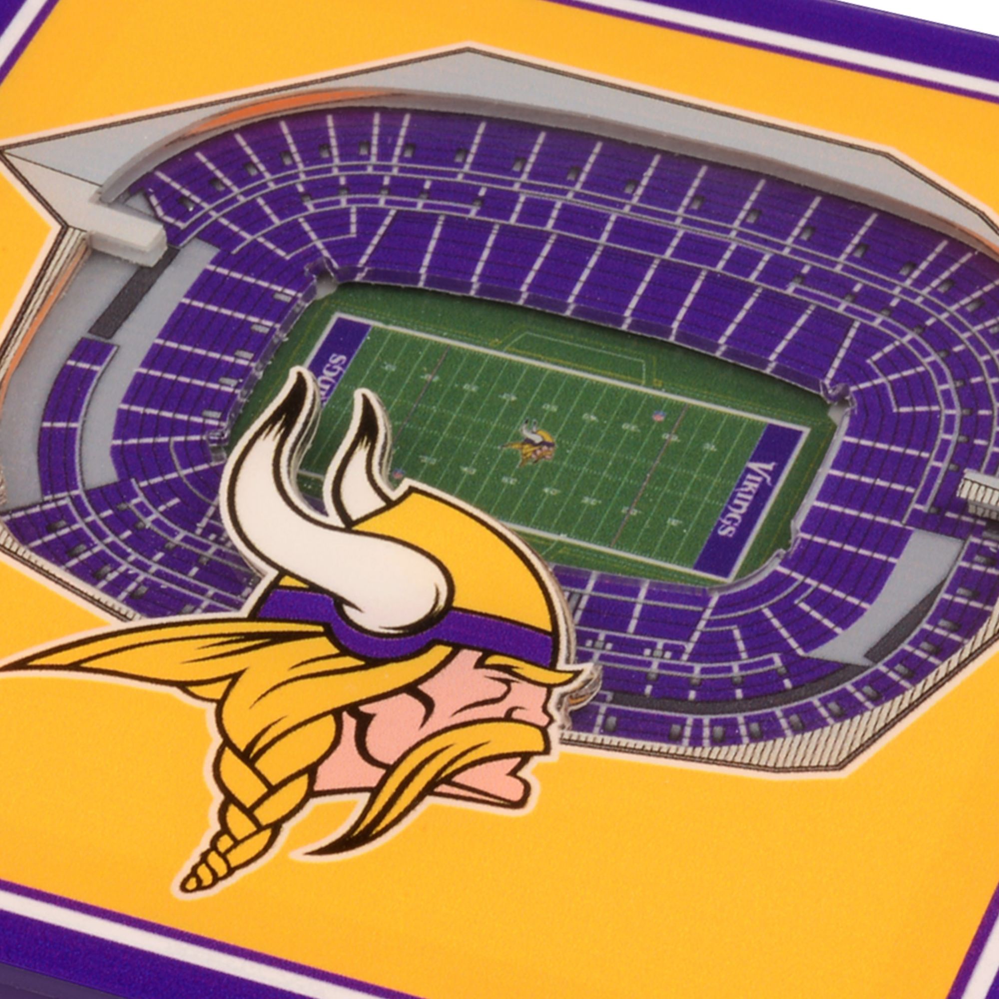 You the Fan Minnesota Vikings Stadium View Coaster Set