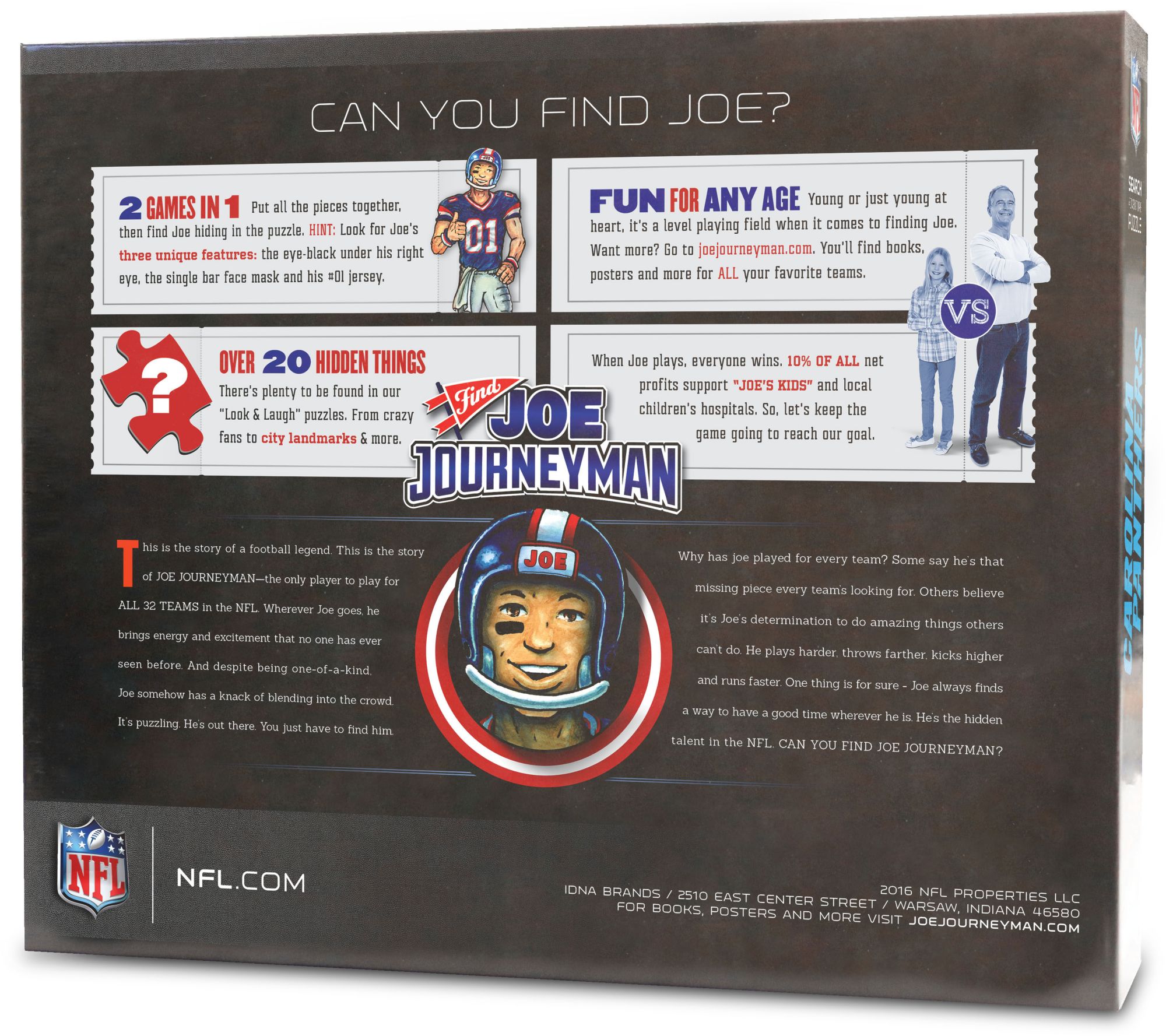 You the Fan Carolina Panthers Find Joe Journeyman Puzzle