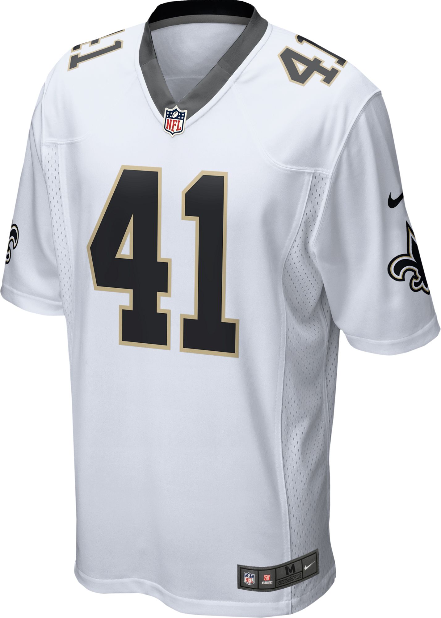 Nike Men's New Orleans Saints Alvin Kamara #41 White Game Jersey product image