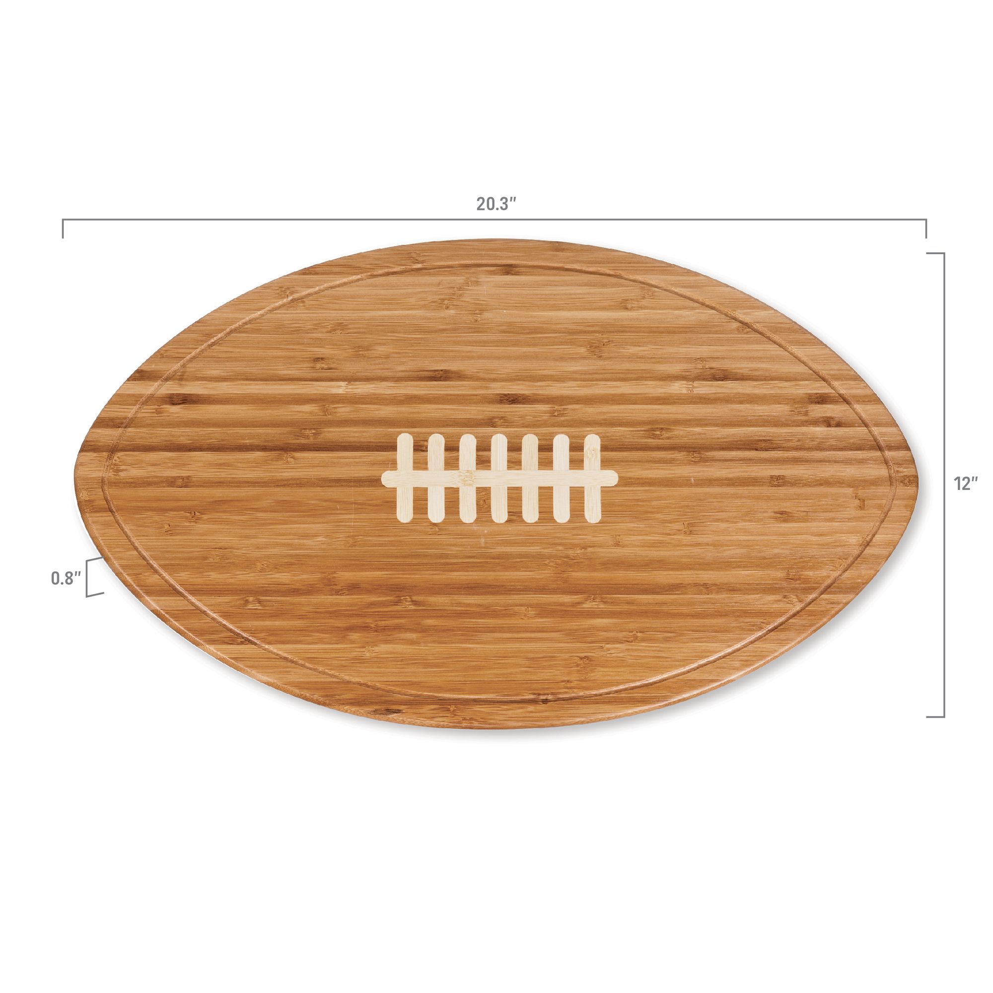 Picnic Time Carolina Panthers Football Shaped Cutting Board