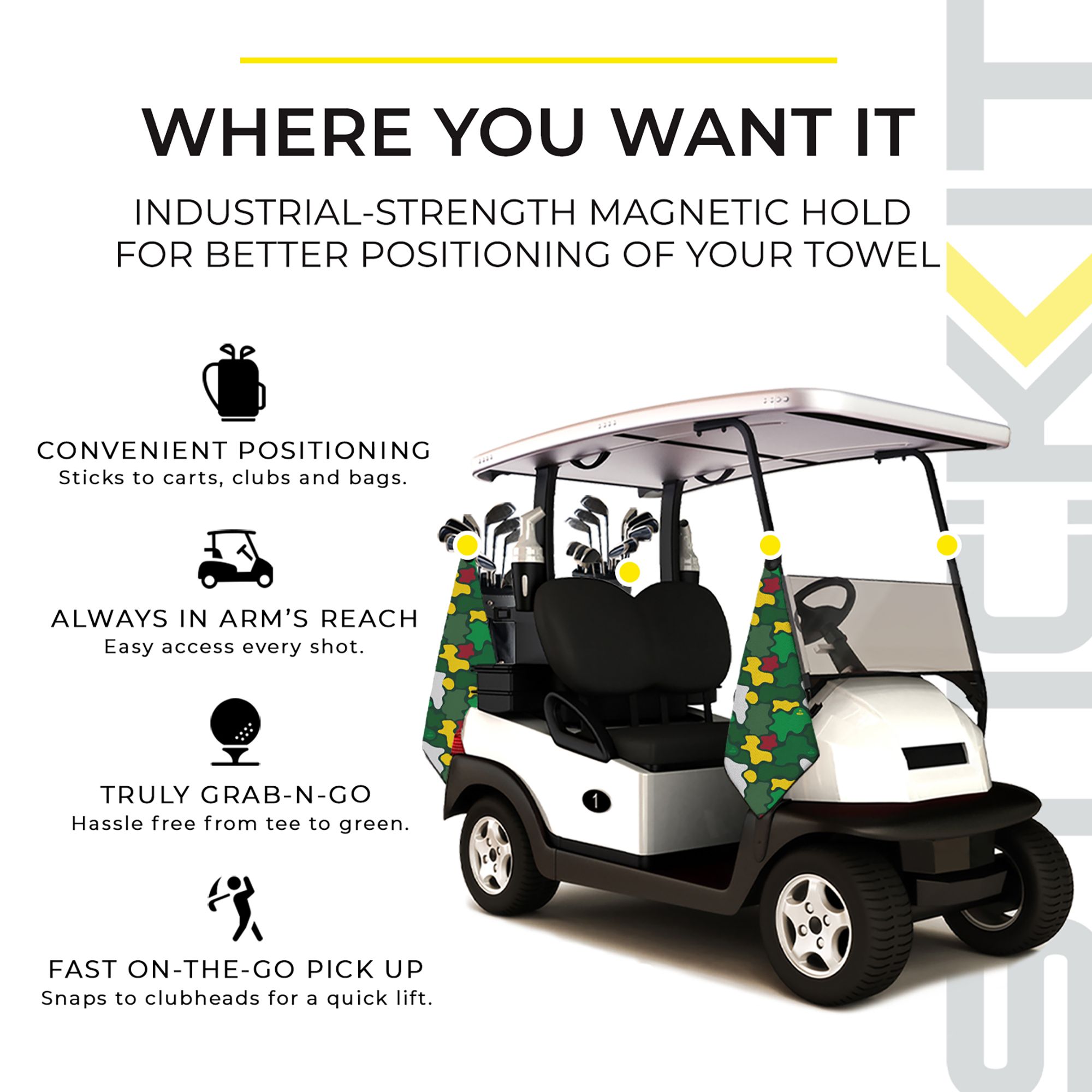 STICKIT Magnetic Golf Towel product image