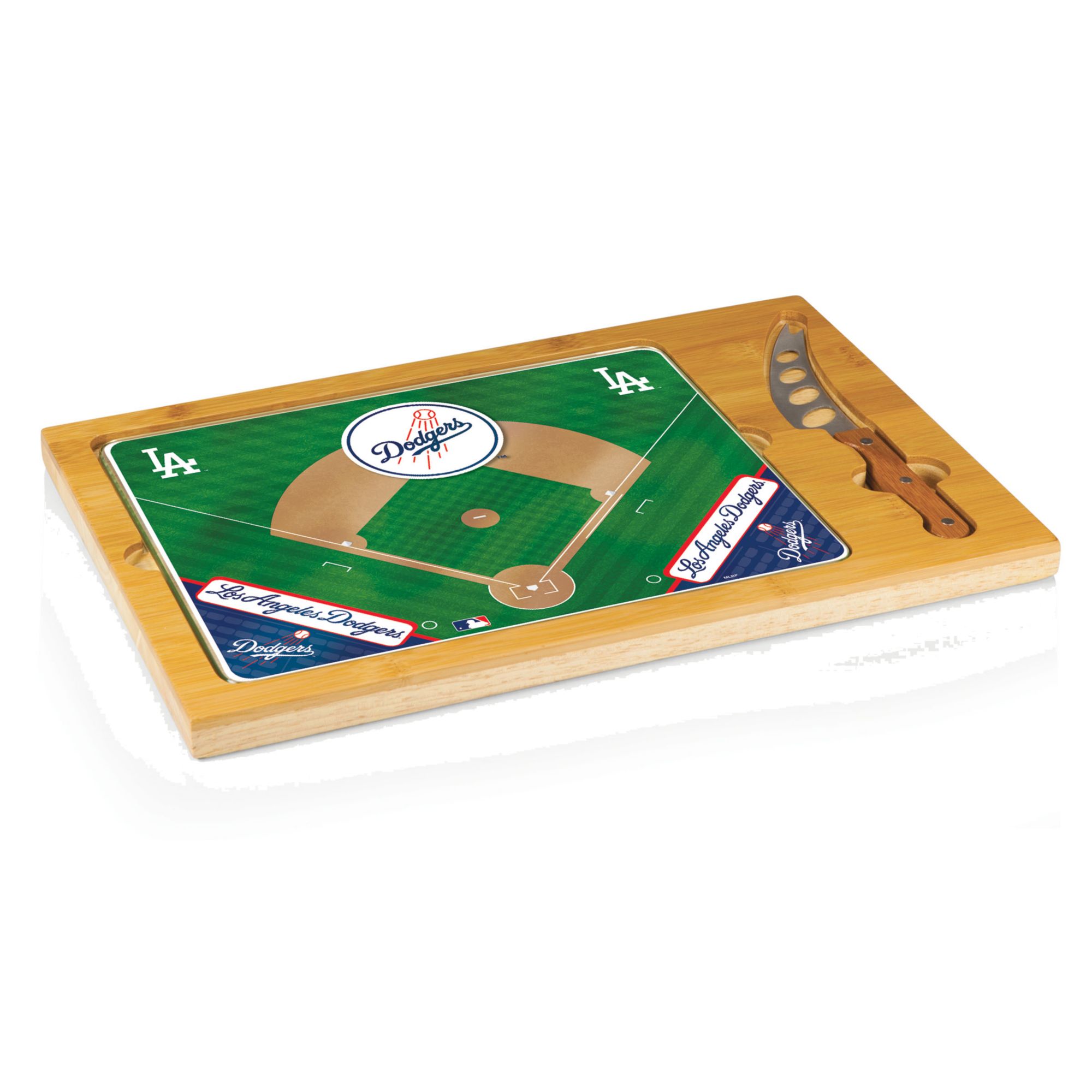 Picnic Time Los Angeles Dodgers Glass Top Serving Board Set product image