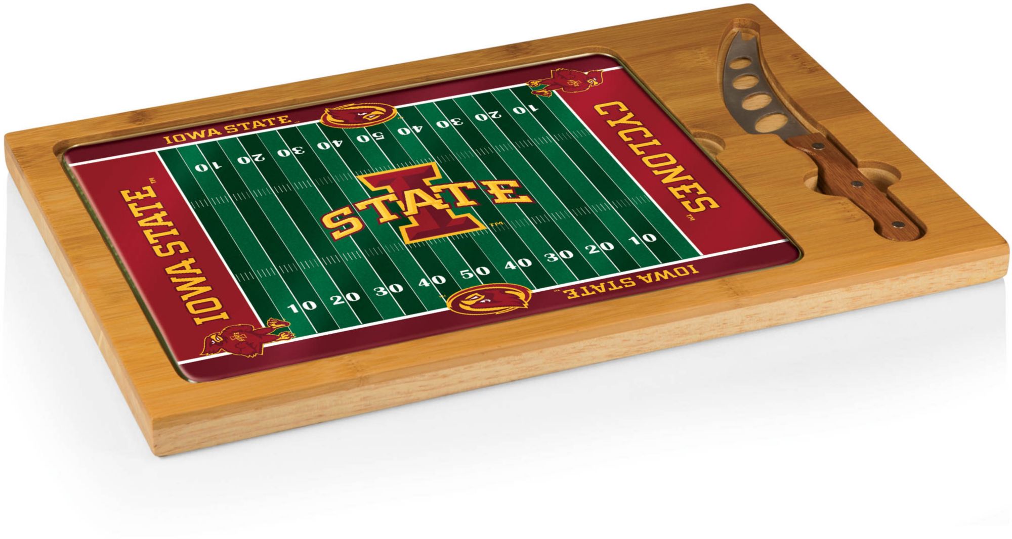 Picnic Time Iowa State Cyclones Glass Top Cutting Board Set