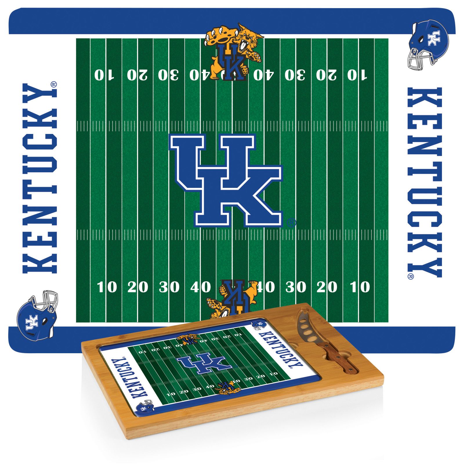 Picnic Time Kentucky Wildcats Glass Top Cutting Board Set product image