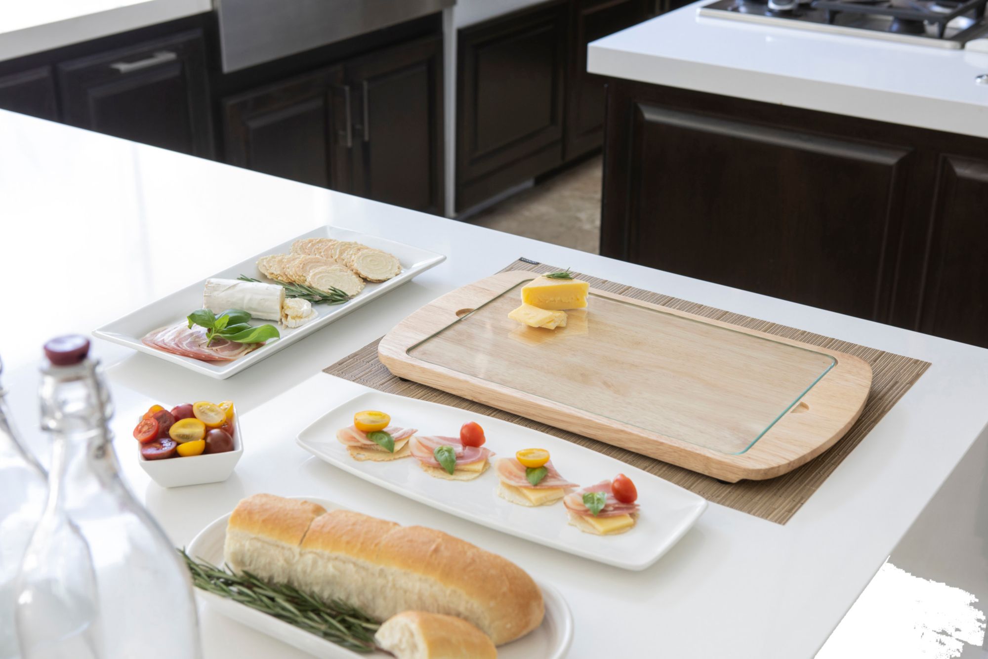 Picnic Time Tampa Bay Rays Glass Top Serving Tray product image