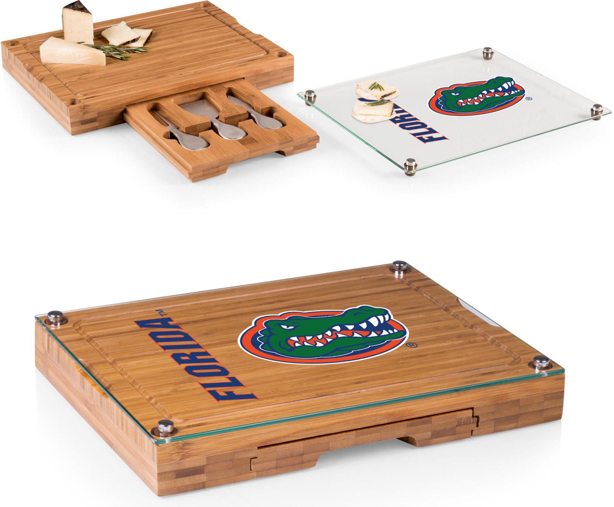 Picnic Time Florida Gators Glass Top Cutting Board Set product image