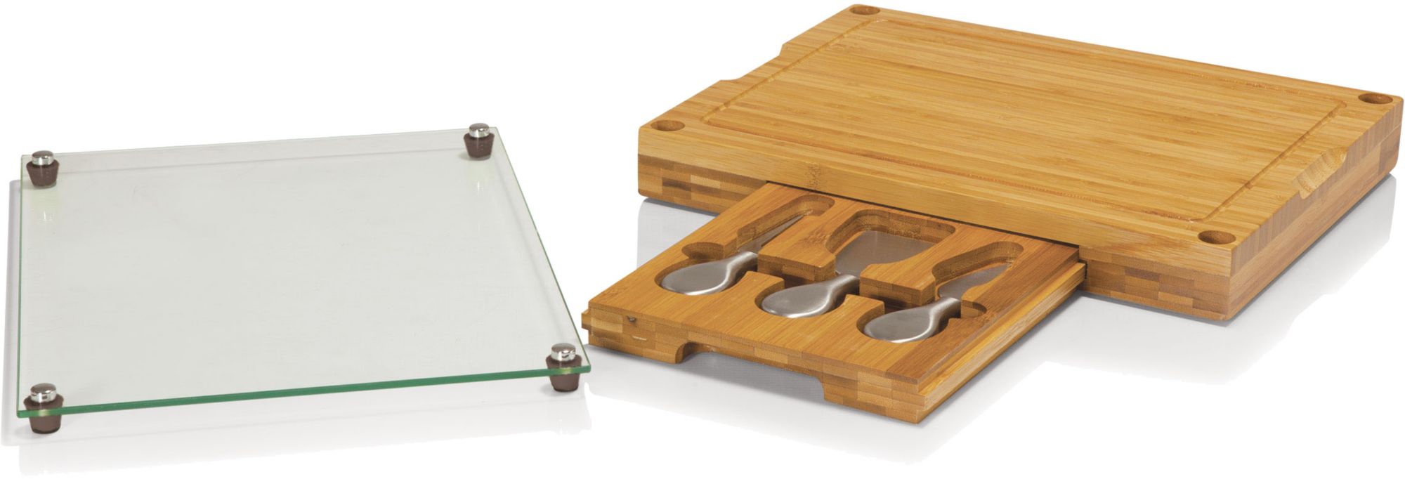 Picnic Time New York Yankees Concerto Glass Top Cheese Board and Knife Set product image